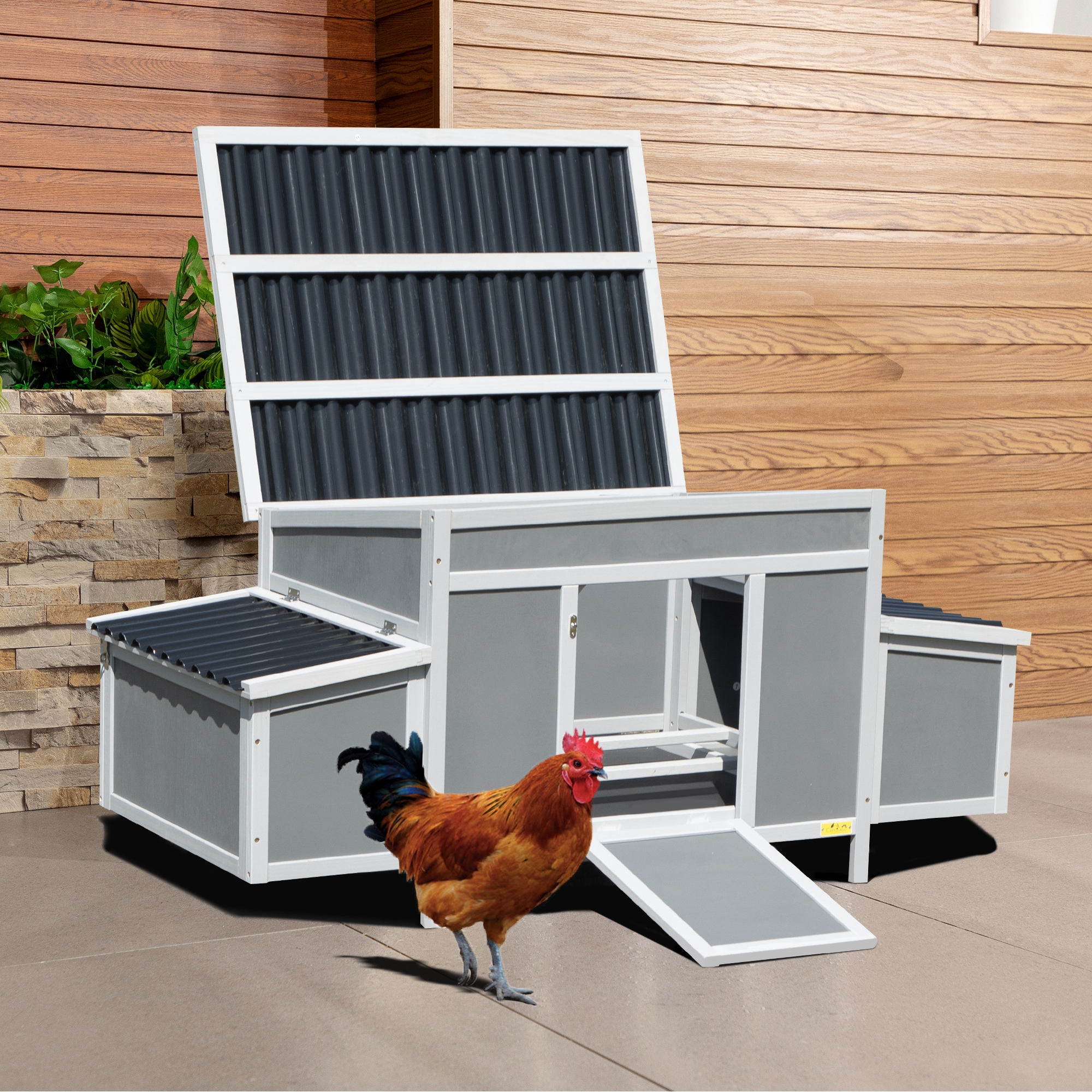 Coziwow Gray Wood Chicken Coop CW12S0534-L02 at Lowes.com