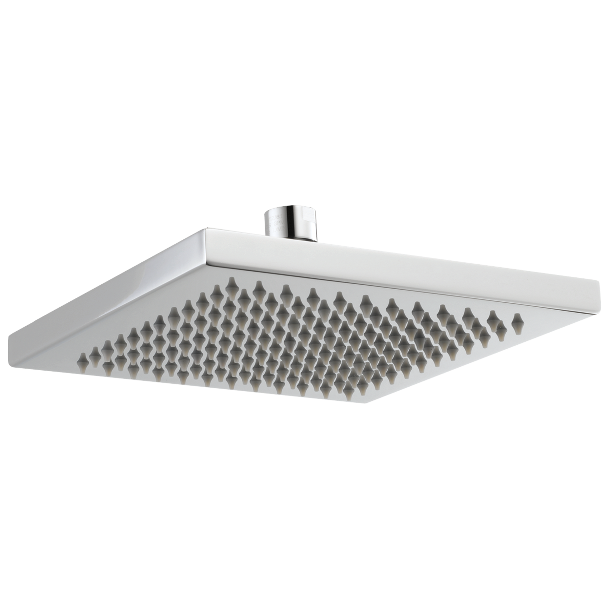 Delta RP53496 Universal Showering Components 1.0 -Settings Chrome 8.0-in Square Fixed Rain Shower Head 2.5 GPM