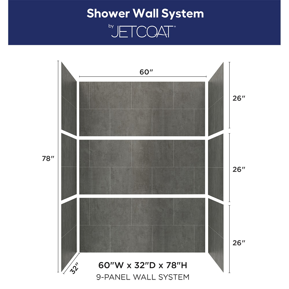 CRAFT + MAIN Jetcoat 60-in W x 32-in D x 78-in H Slate 5-Piece Glue Up ...