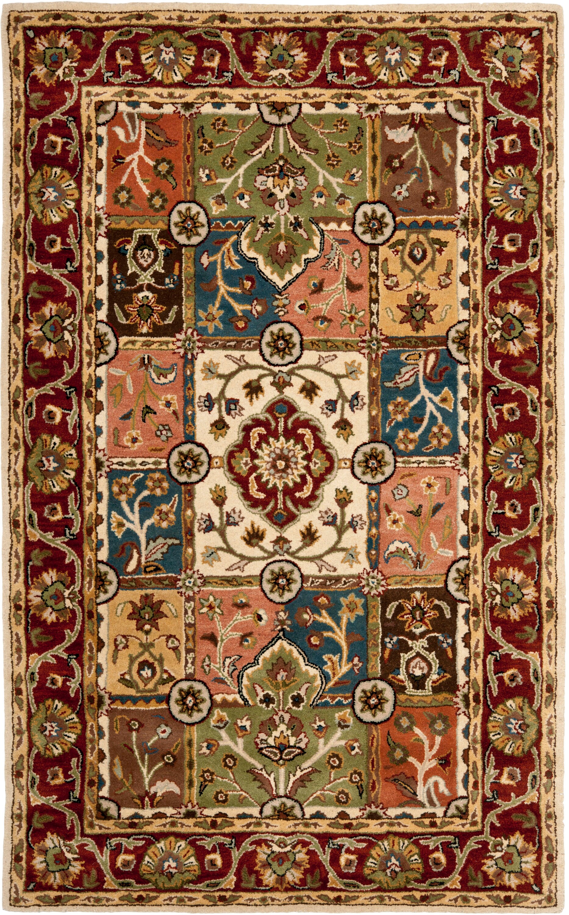 Heritage Multi-Color Hand-Tufted Wool 5' x 8' Area Rug