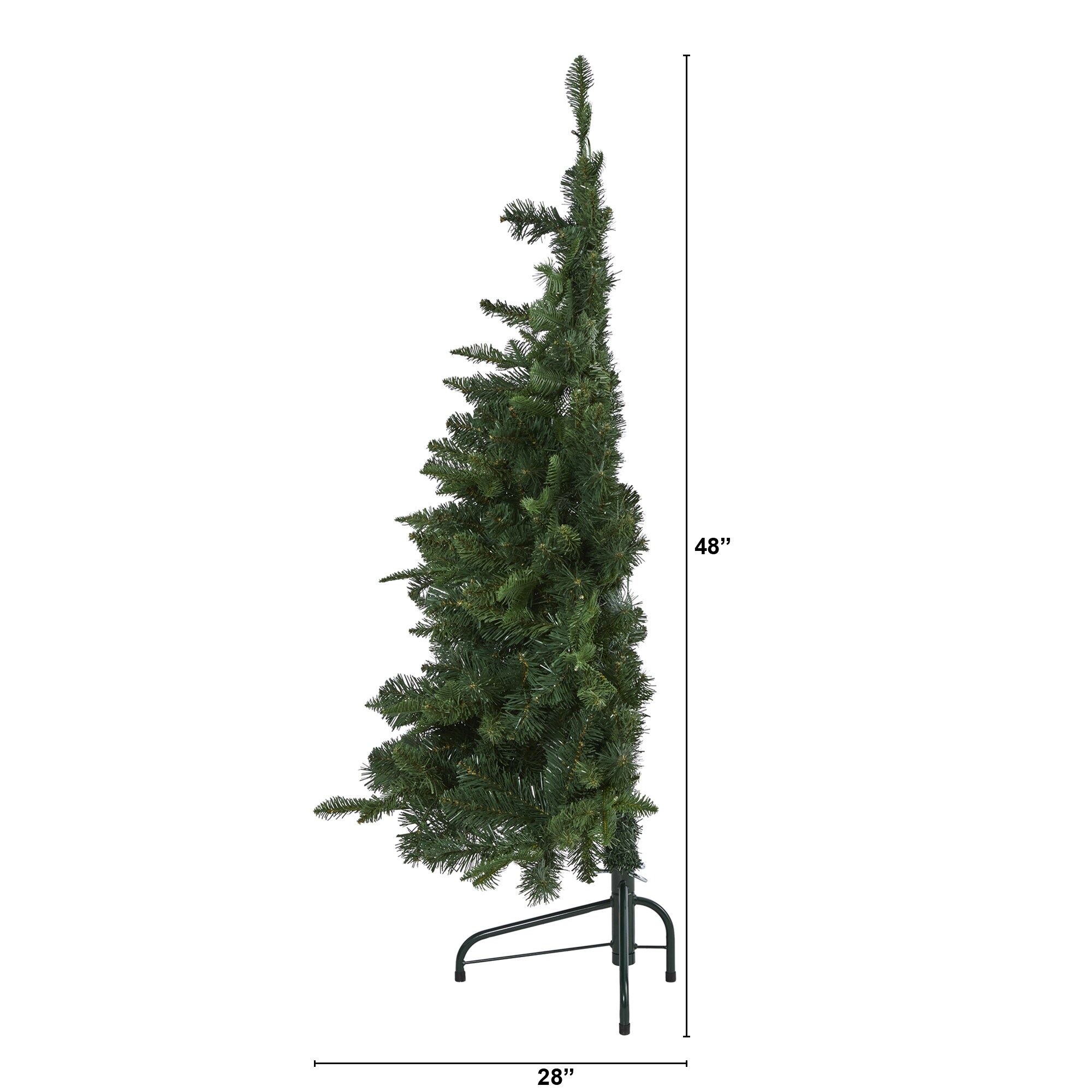 4ft Green Pre-Lit LED Grand Teton Spruce Flat Back Artificial Christmas Tree