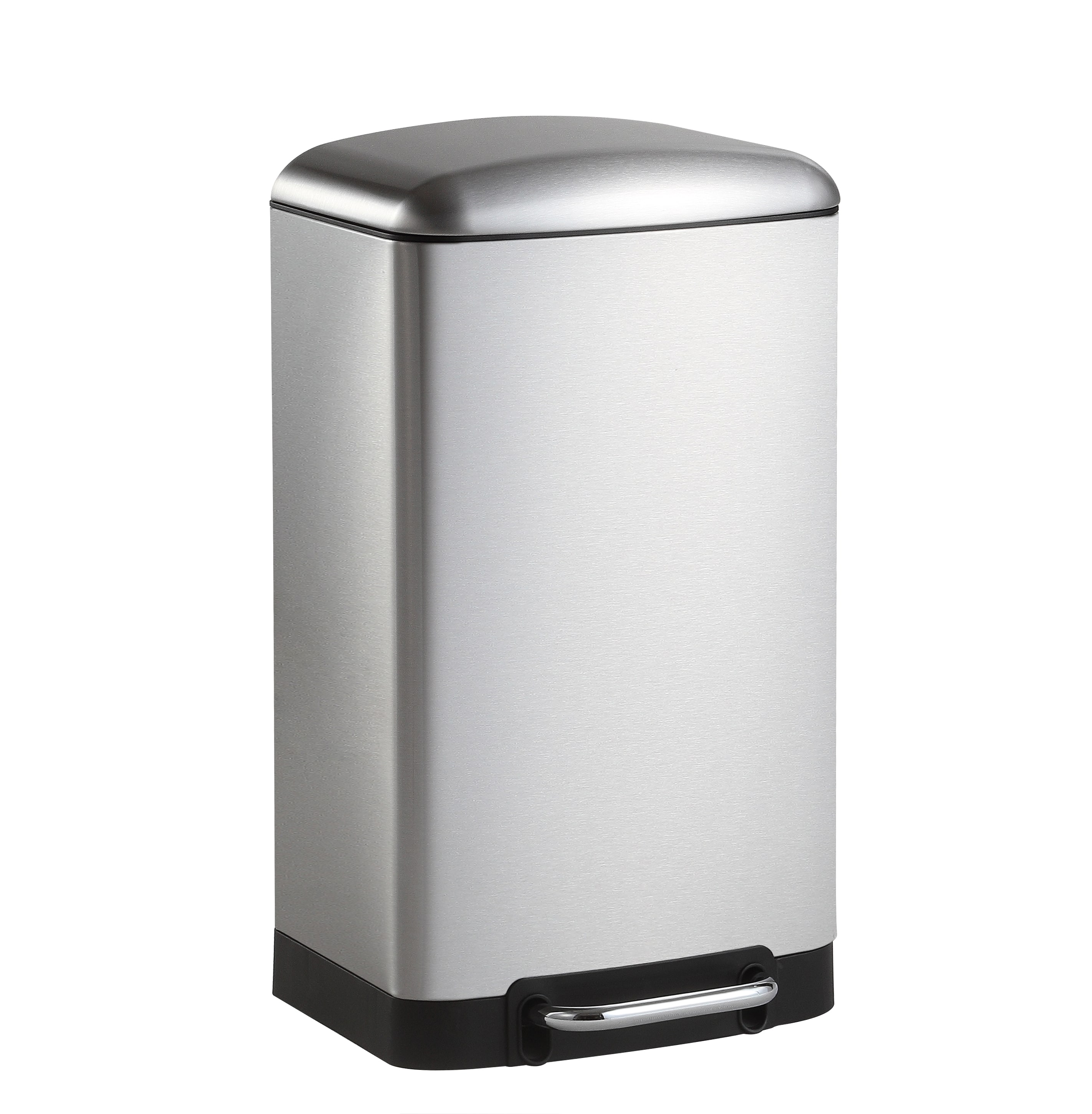 Home Zone Living 18.5 gal Tall Kitchen Garbage Can, Stainless Steel 