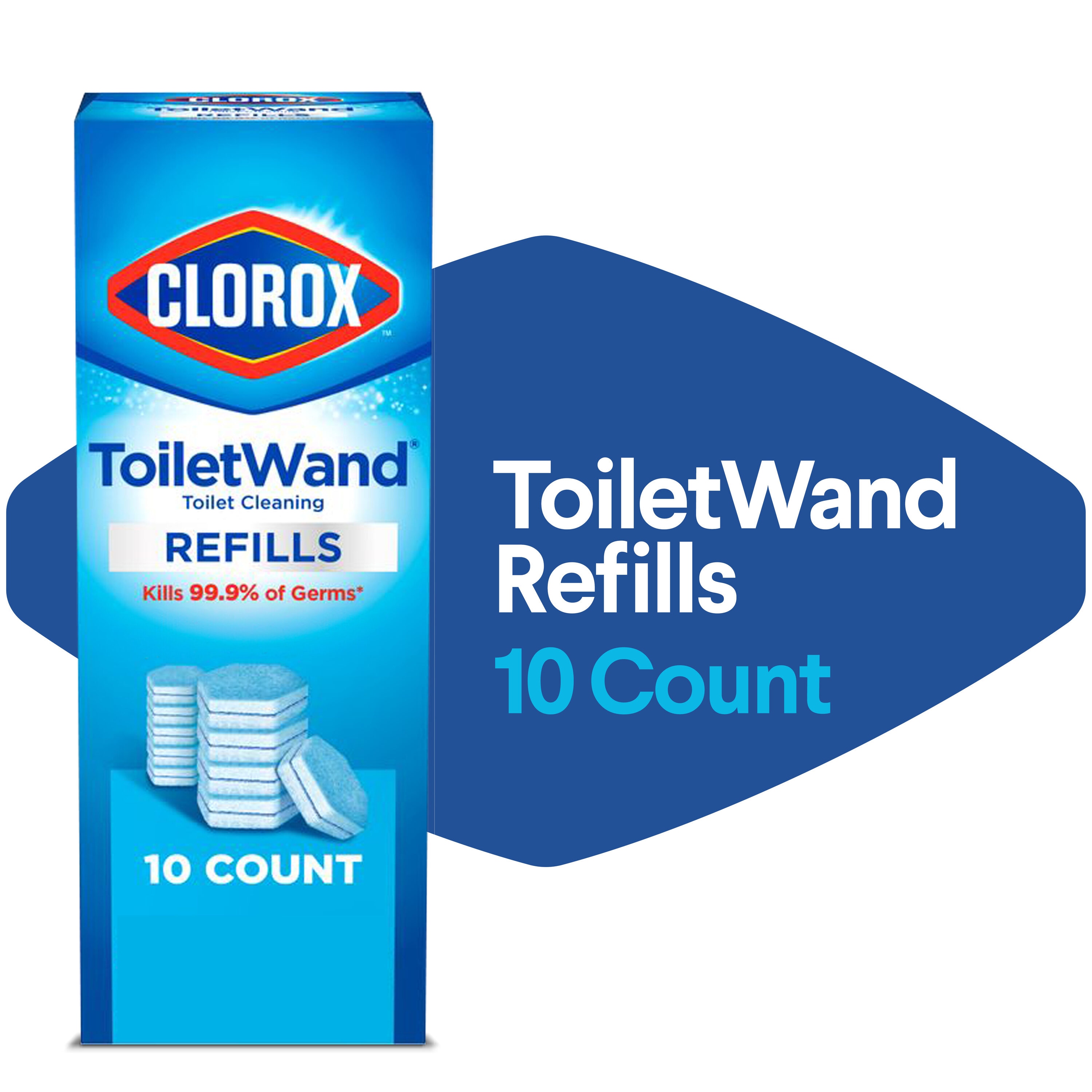 Clorox 4460001717 ToiletWand Disinfecting Refills 10-Count Toilet Bowl Cleaner Refill