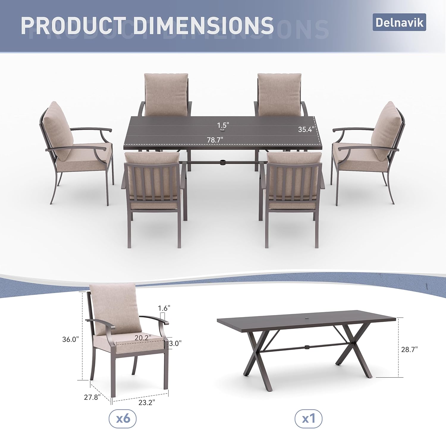 ALAULM LS-SAN7DM-SAND Patio-Dining-Sets - View #5