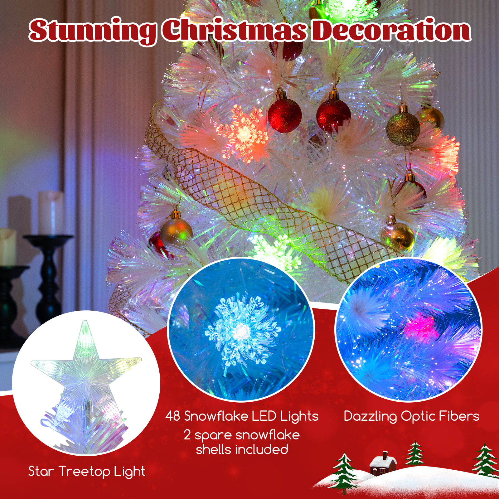 WELLFOR CM-HGY-23545US Artificial-Christmas-Trees - View #7
