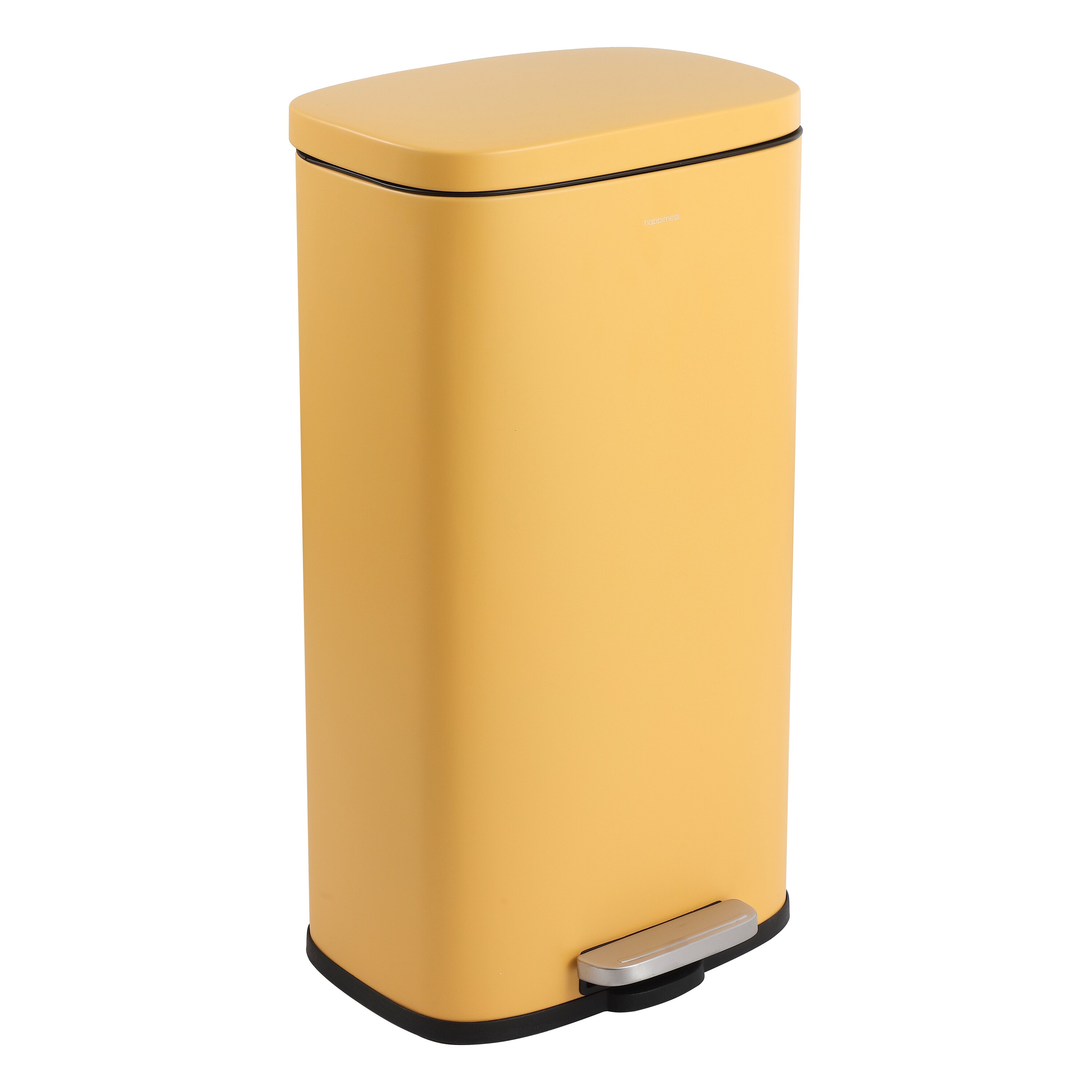 Jonathan Y 8 Gallon Daffodil Yellow Metal Indoor Kitchen Step Trash Can In The Trash Cans