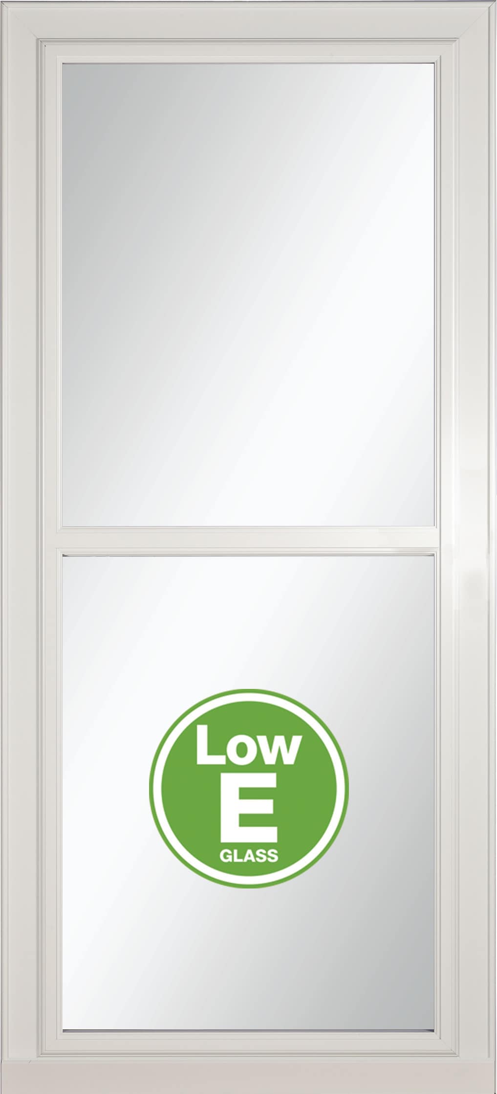 Tradewinds Selection Low-E 36-in x 81-in White Full-view Retractable Screen Aluminum Storm Door | - LARSON 14604032E