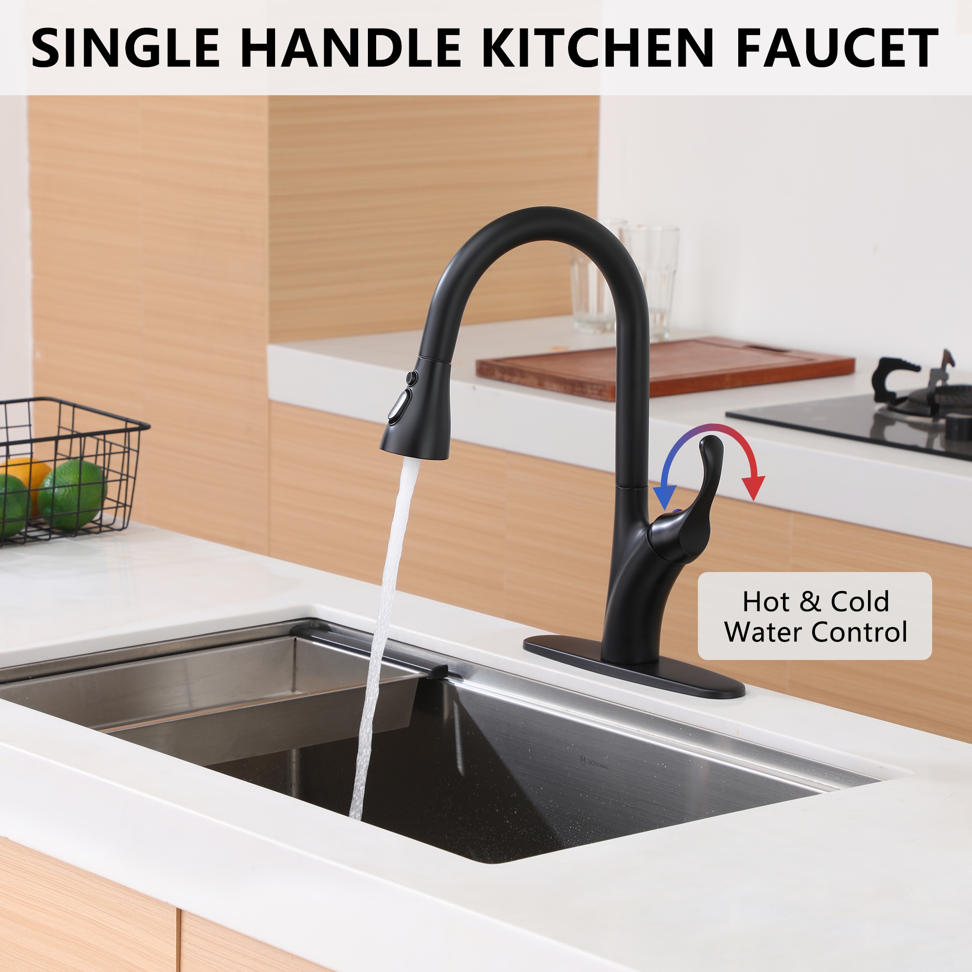 Mondawe AM-K127W-MB Kitchen-Faucets - View #7