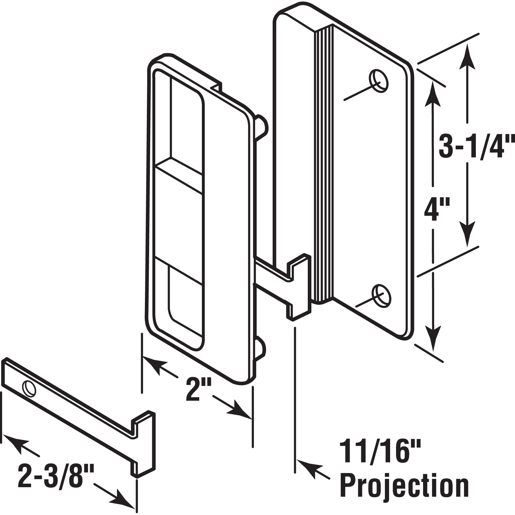 Prime-Line A 150 Sliding-Screen-Door-Handles - View #2