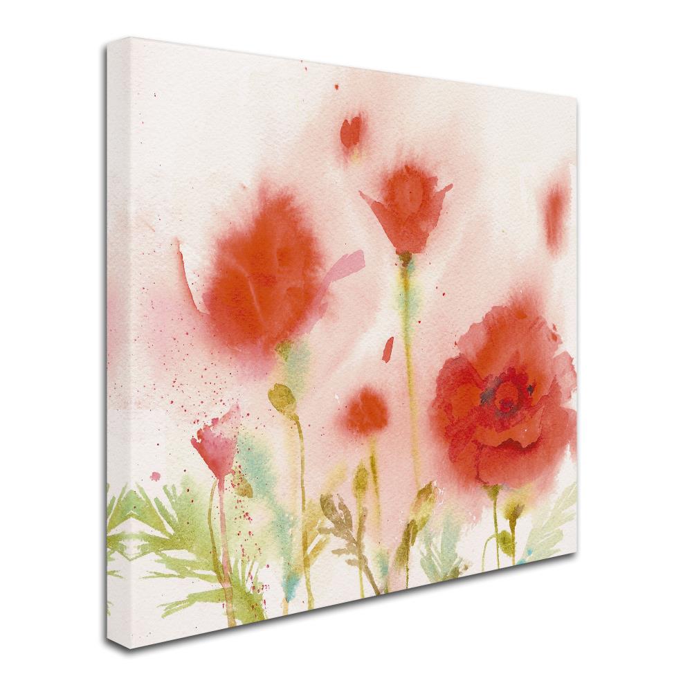 Trademark Fine Art Framed 35-in H x 35-in W Floral Print on Canvas at ...