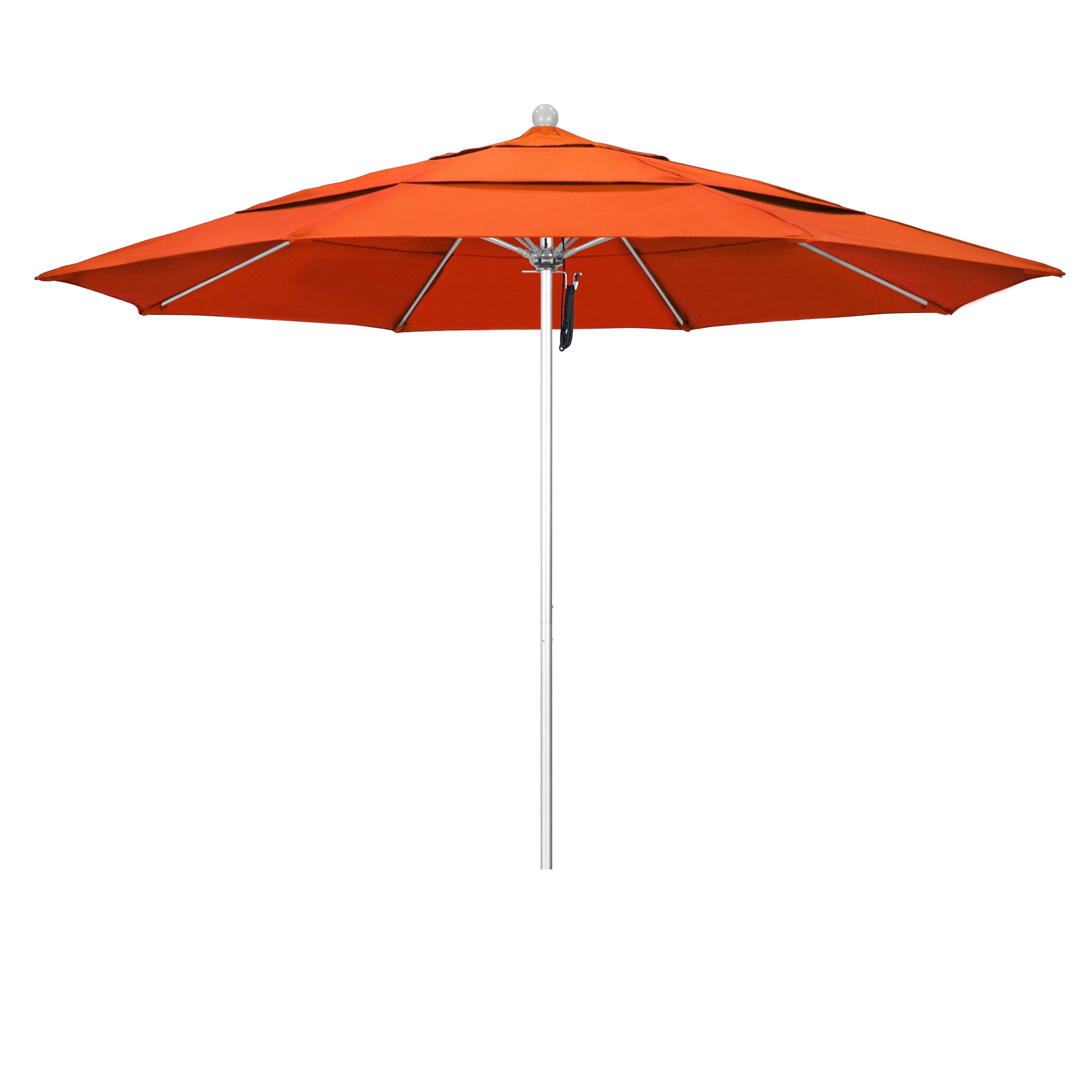 California Umbrella ALTO118002-5415-DWV 11-ft Aluminum Orange No-tilt Market Patio Umbrella
