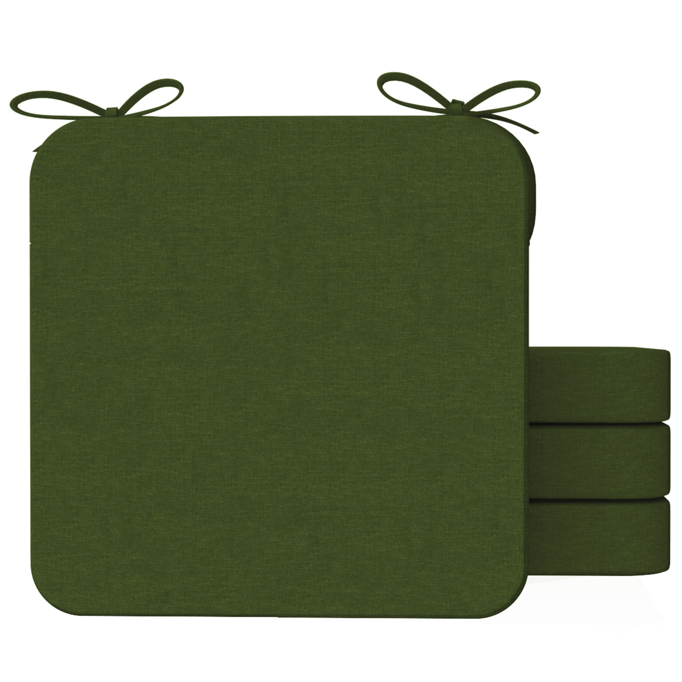 AAAAAcessories LS-DCCLS-SHENLV-4P Dark Olive Green Solid Chair Cushion