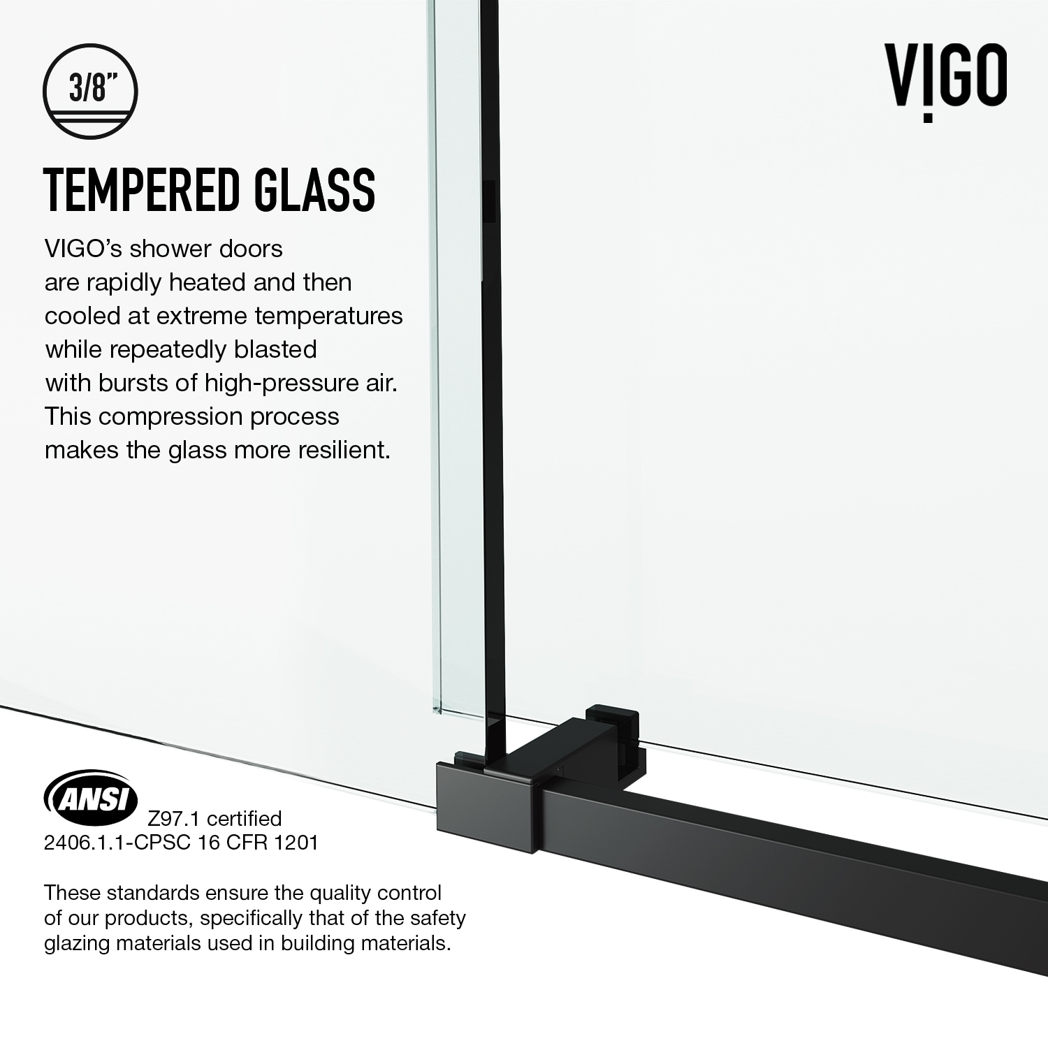 VIGO VG6053MBCL48WL Alcove-Shower-Kit - View #7