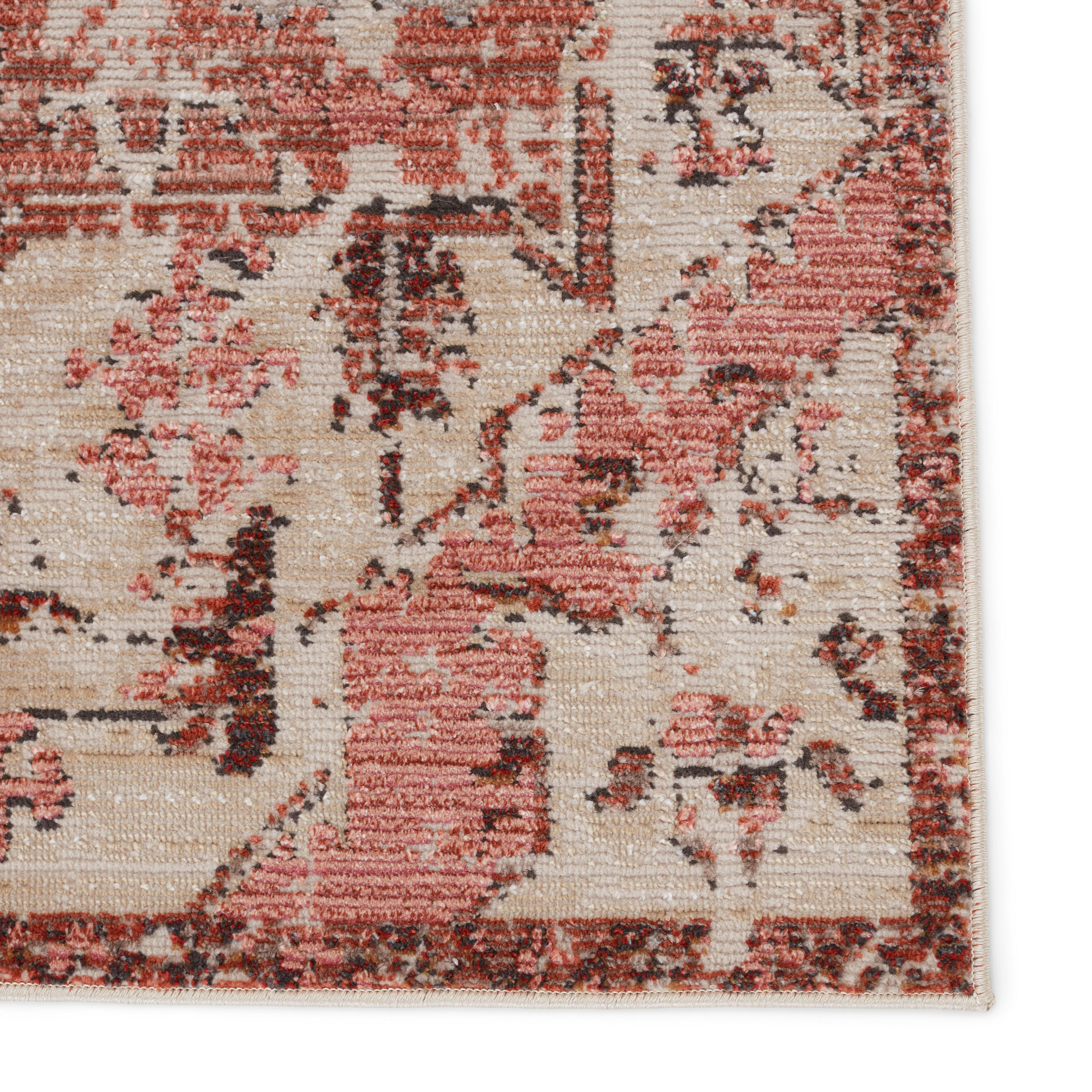 Gray Synthetic Rectangular Washable Reversible Area Rug