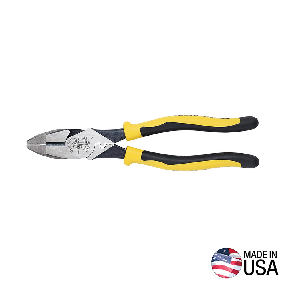 Klein Tools J2139NECR Journeyman Pliers Connector Crimp Side Cut 9-Inch