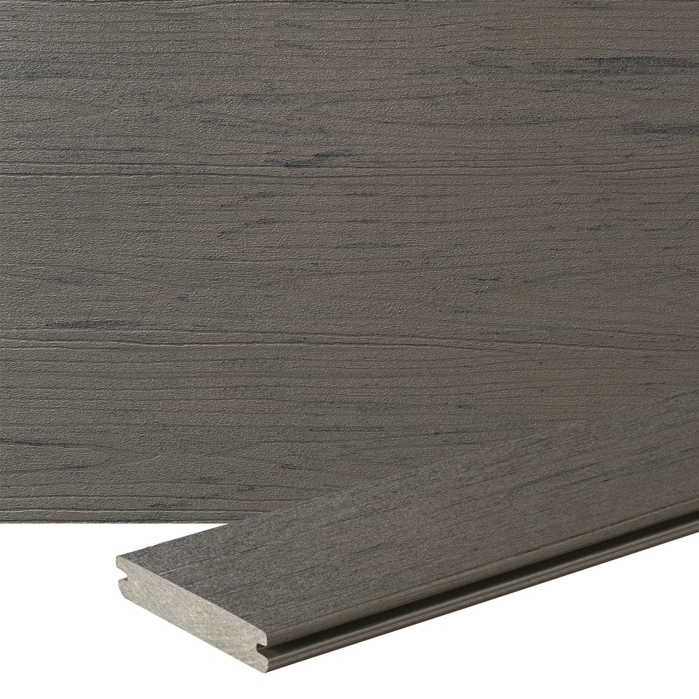 TimberTech TCGV5416SM Terrain 1-in x 6-in x 16-ft Silver Maple Grooved Composite Deck Board