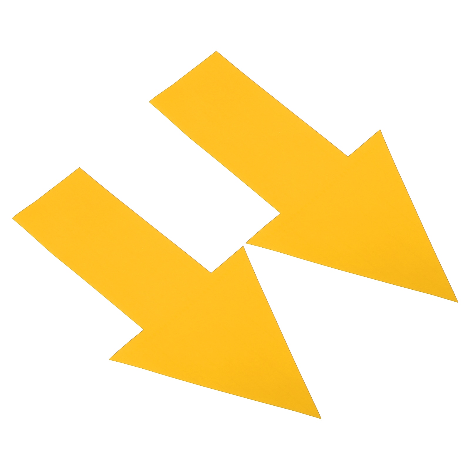 Directional Arrow Sticker 24pcs 12inch PVC Arrow Removable Adhesive Decals for Wall Floor Marking Yellow