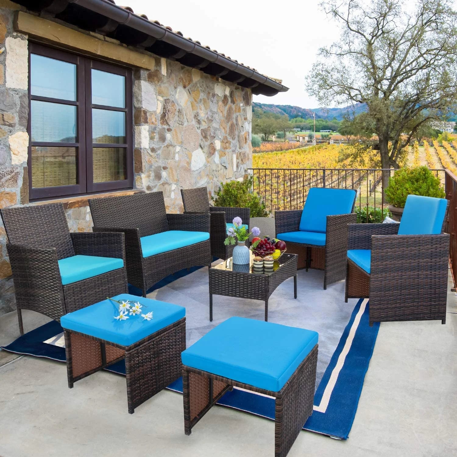 Vineego LS-LCRF2C2F-BU834M38 Patio-Conversation-Sets - View #3
