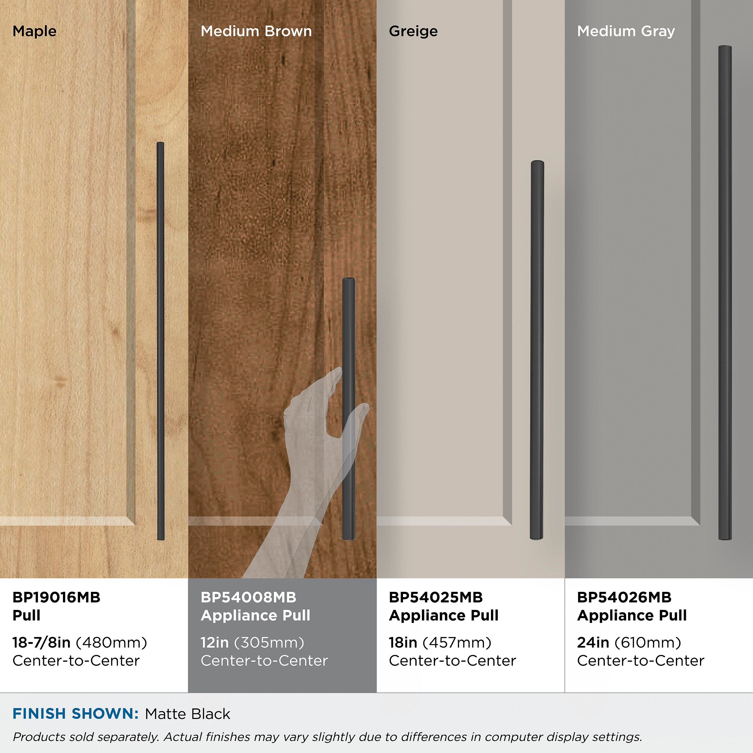 Amerock BP54008MB Cabinet-Pulls - View #3