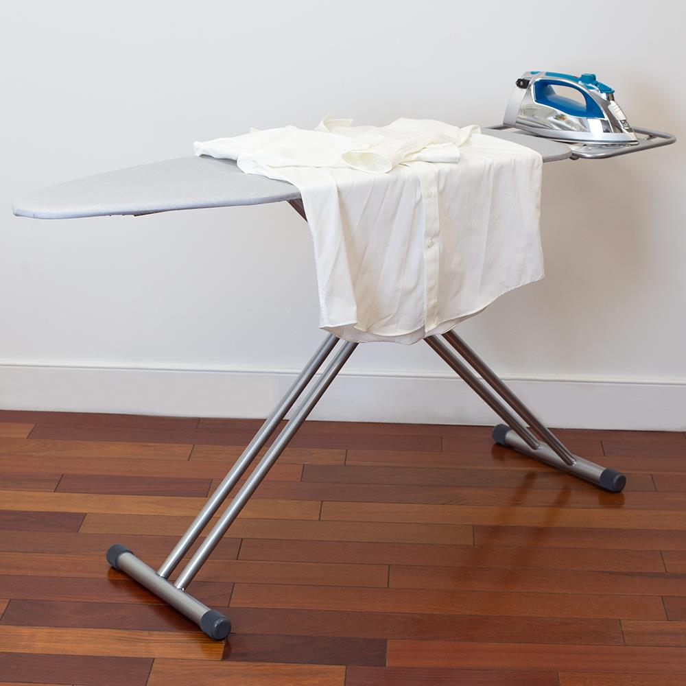 Home Basics Gray Freestanding Folding Ironing Board (52-in x 15-in x  36.25-in)