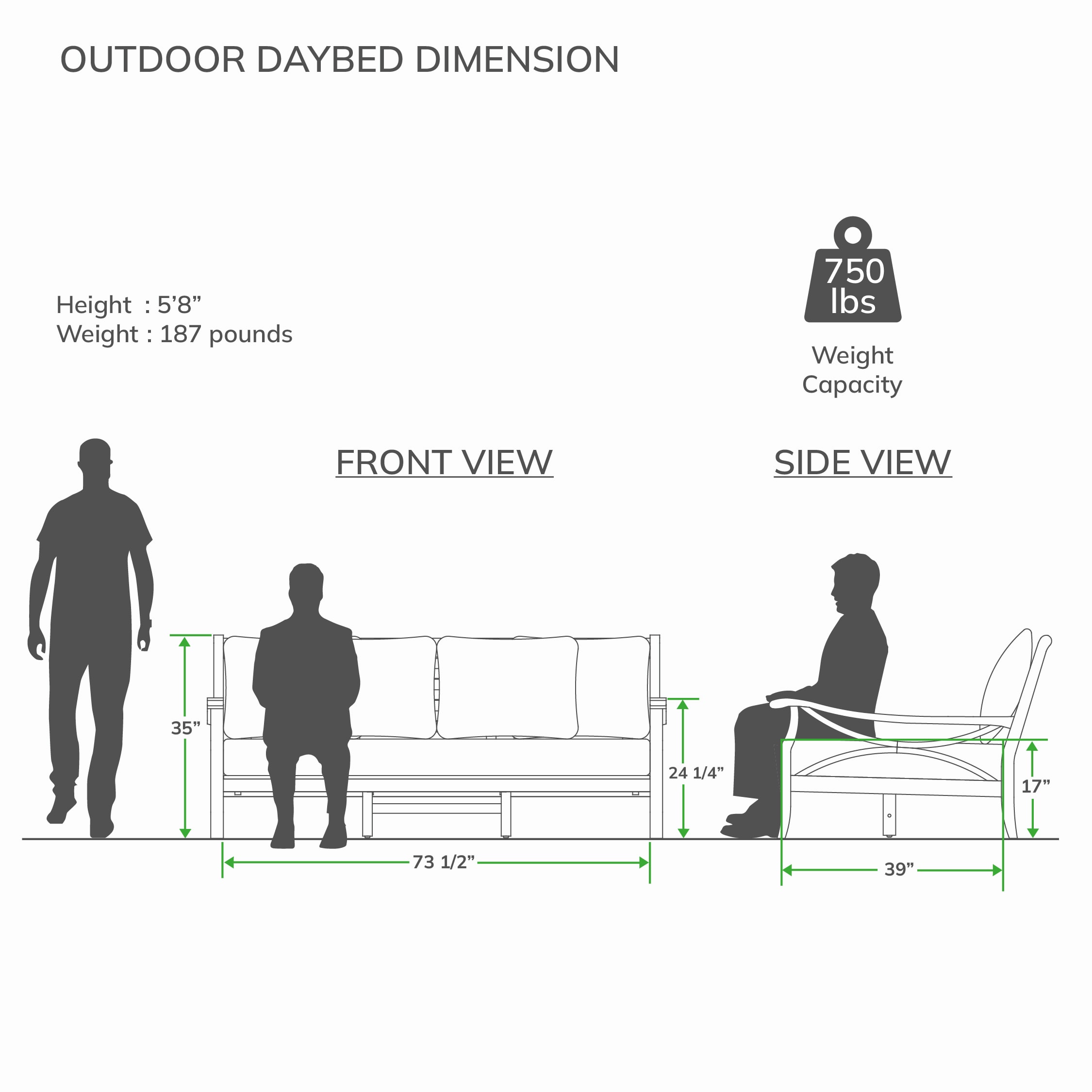 Cambridge Casual 460138-TW-XX-BG-XX Patio-Sofas-Daybeds - View #9