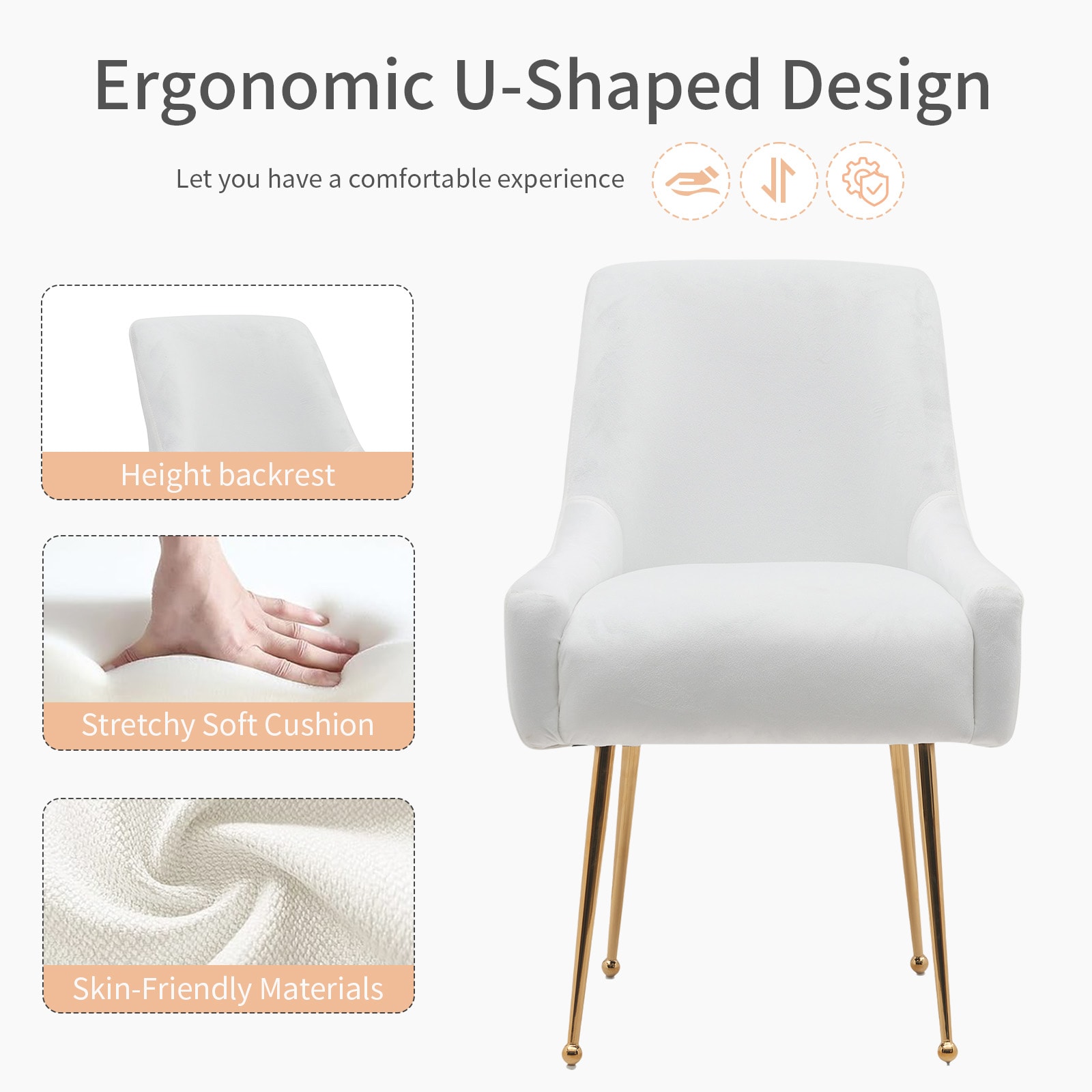 BWE A-9CHAIR-07-BEG Dining-Chairs - View #3