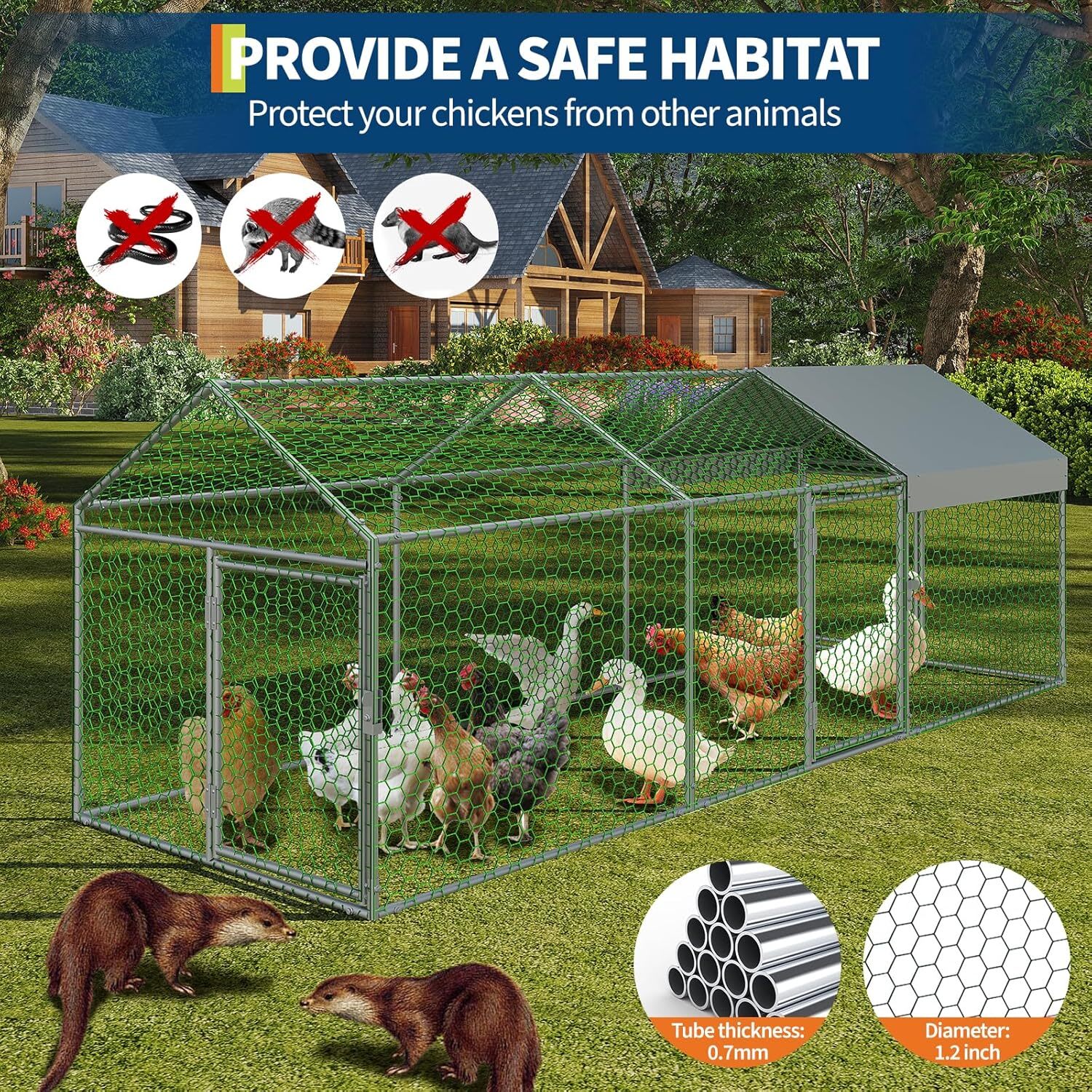 Qeetex GGL-PPG-33EVVS4A Chicken-Coops-Rabbit-Hutches - View #3