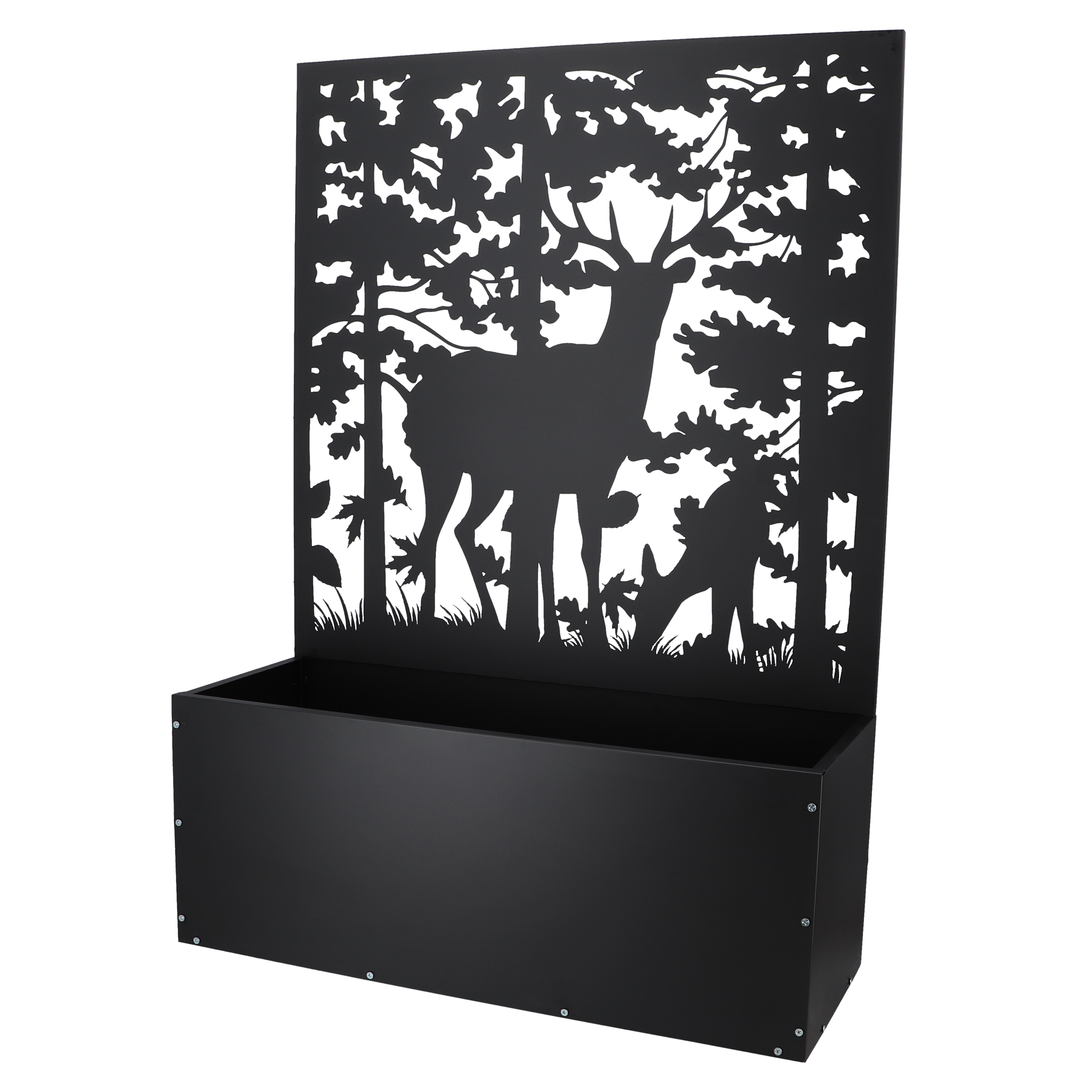Esschert Design PY129 9.1-in W Medium Black Mixed/Composite Indoor/Outdoor Planter with Drainage Holes