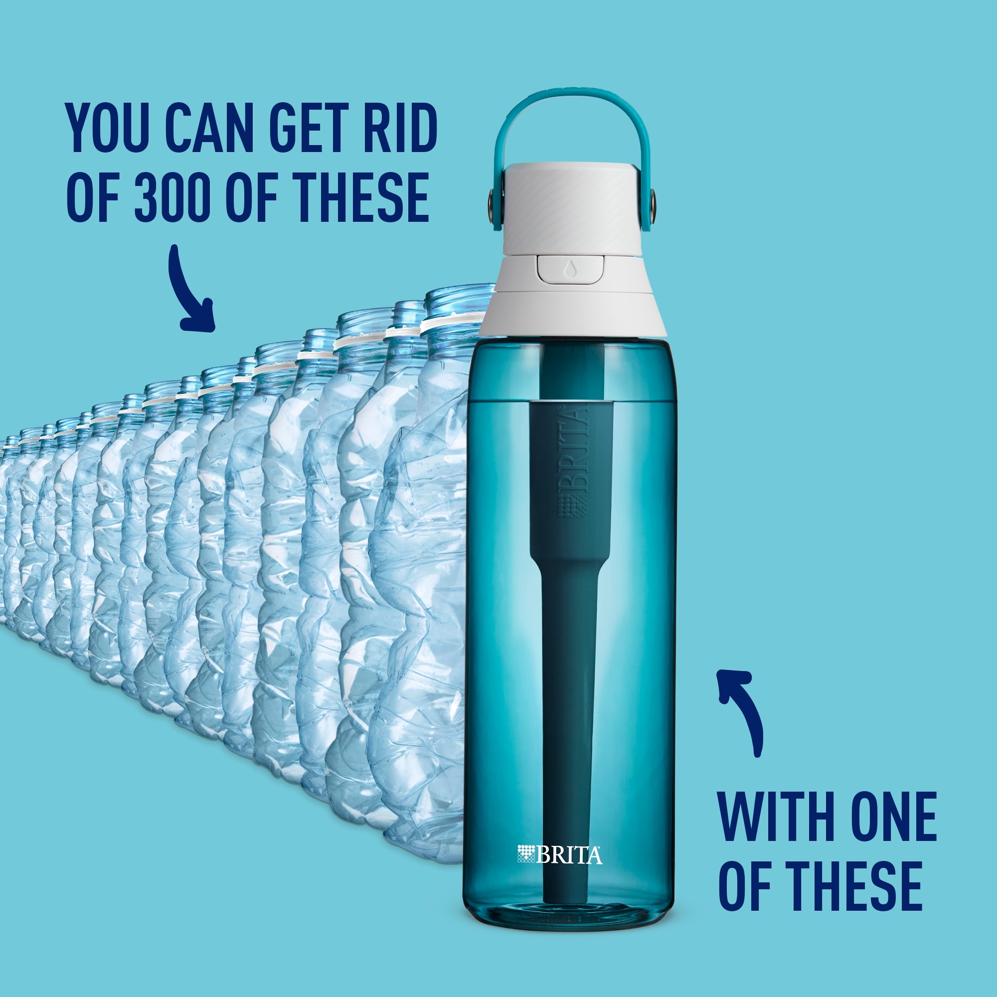 Brita Bottle with Water Filter 26-fl oz Plastic Water Bottle in the Water  Bottles & Mugs department at