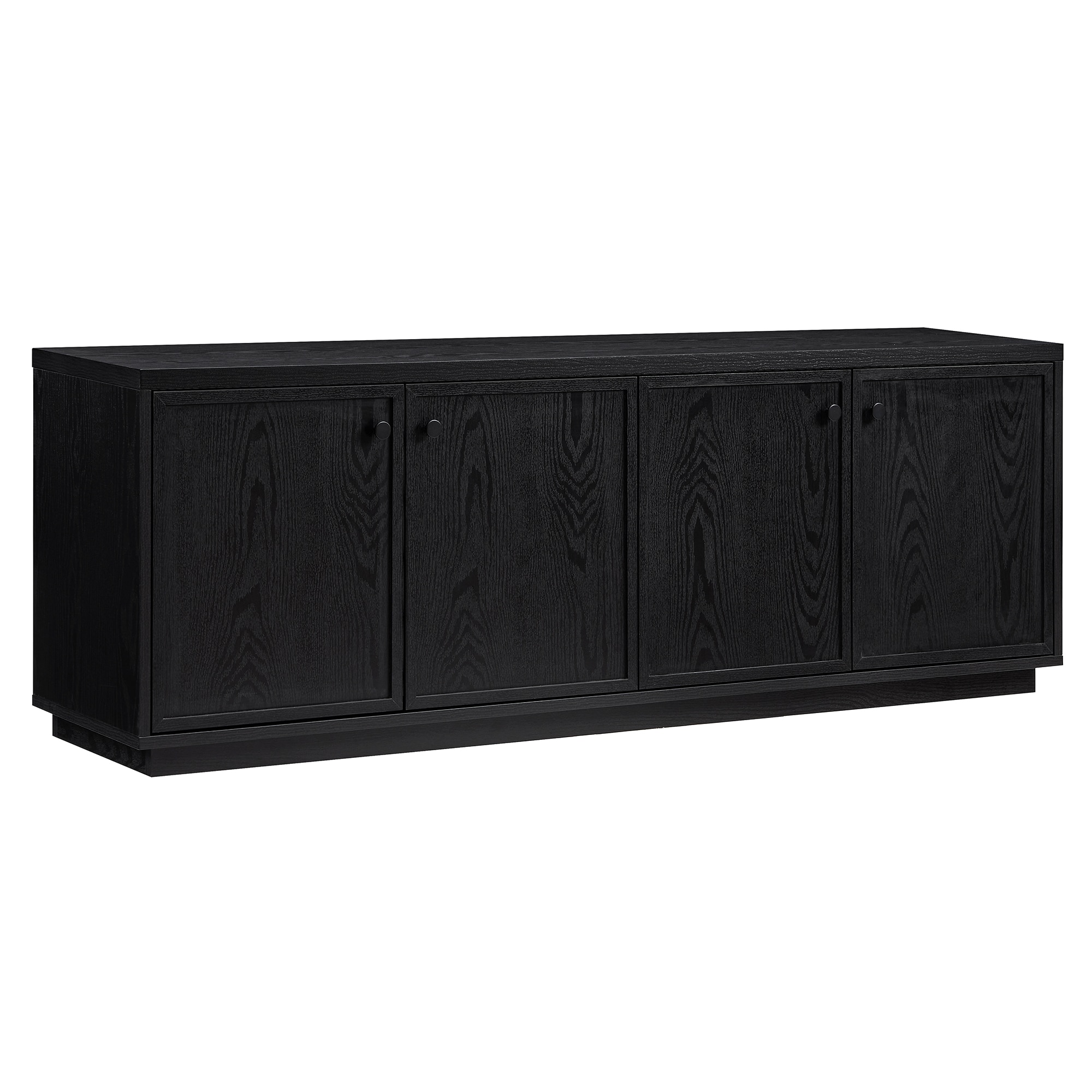 Hailey Home TV2006 Ormond Transitional Black Grain TV stand ( Accommodates TVs more than 70-in )