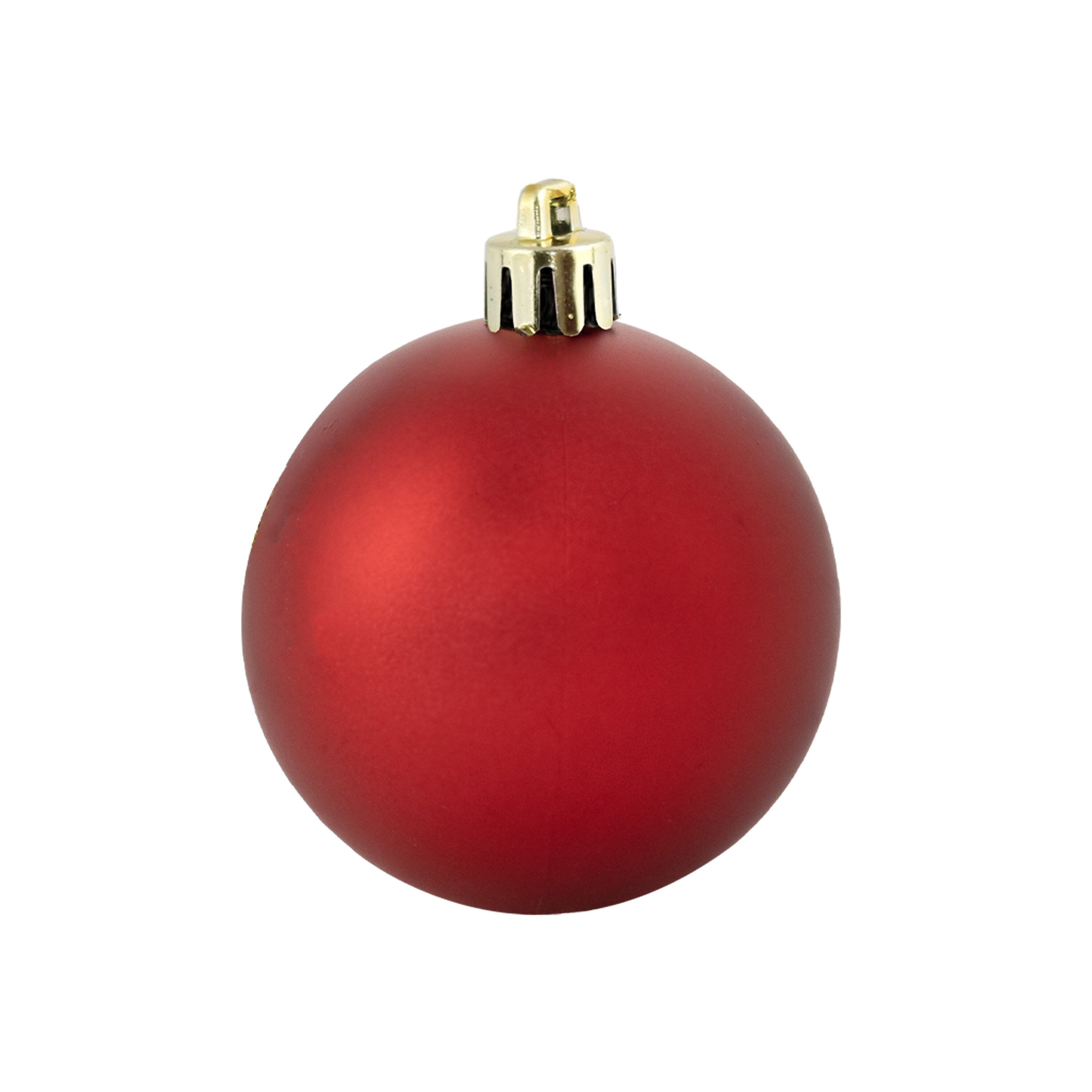 Red Shatterproof Plastic Christmas Ornament Set, 100 Pieces