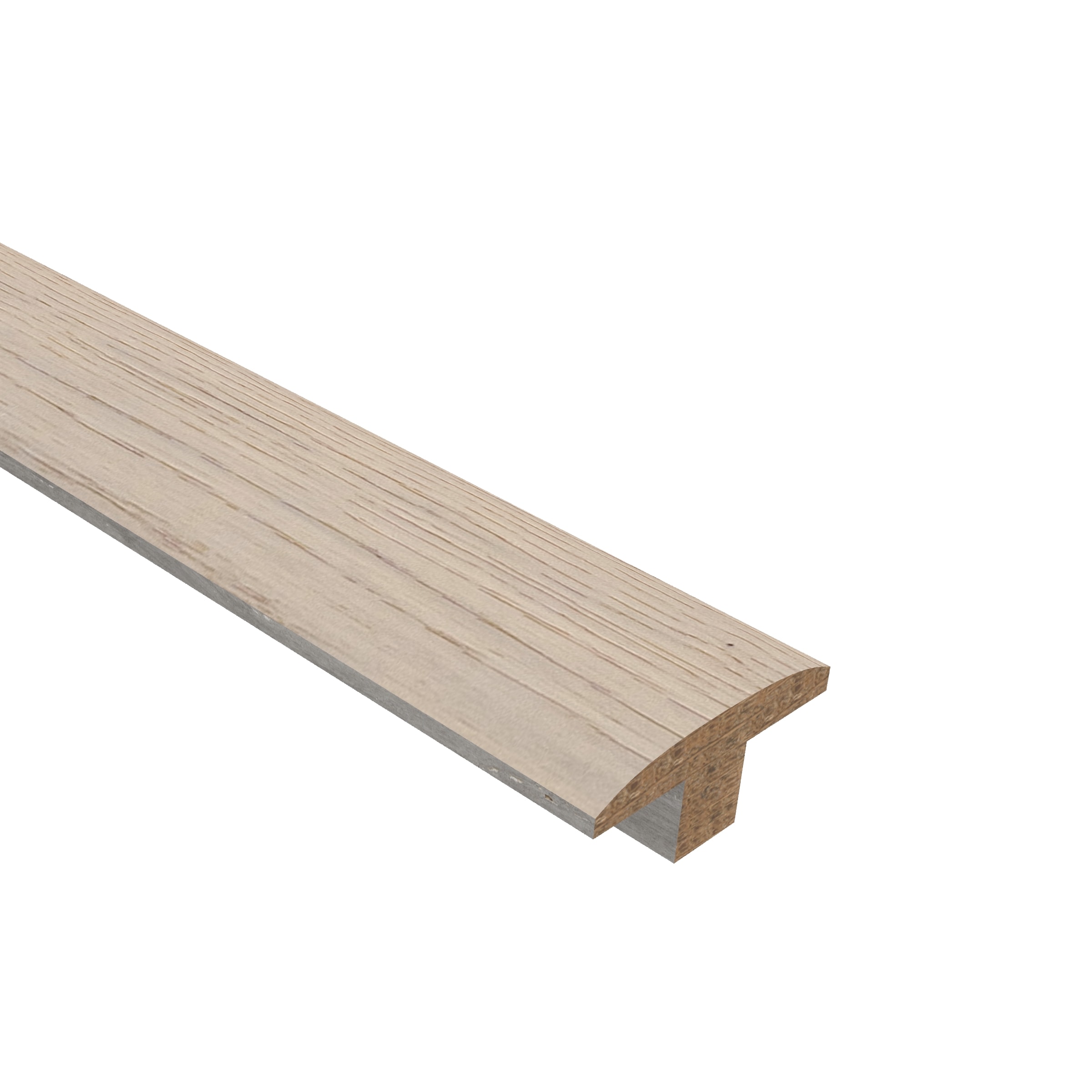 CALI 7601000219 Barrel Beach Town Blanc 0.67-in T x 1.97-in W x 74.8-in L Wood T-moulding