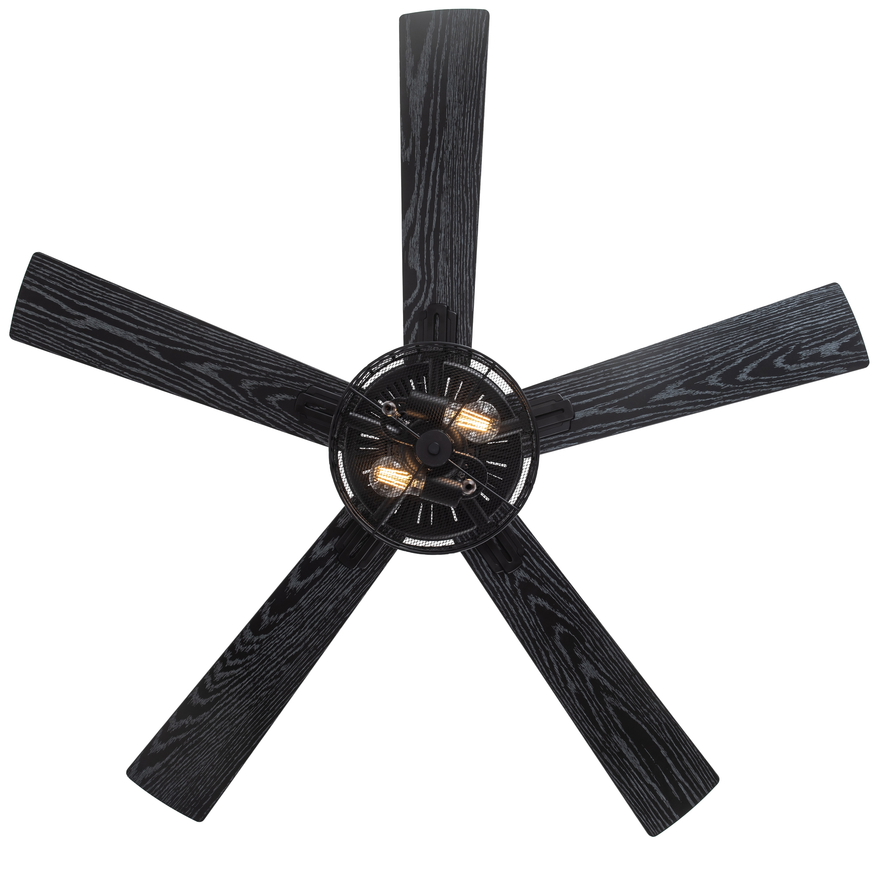 River of Goods 52-in Black with Black, Soft Grey Blades LED Indoor ...