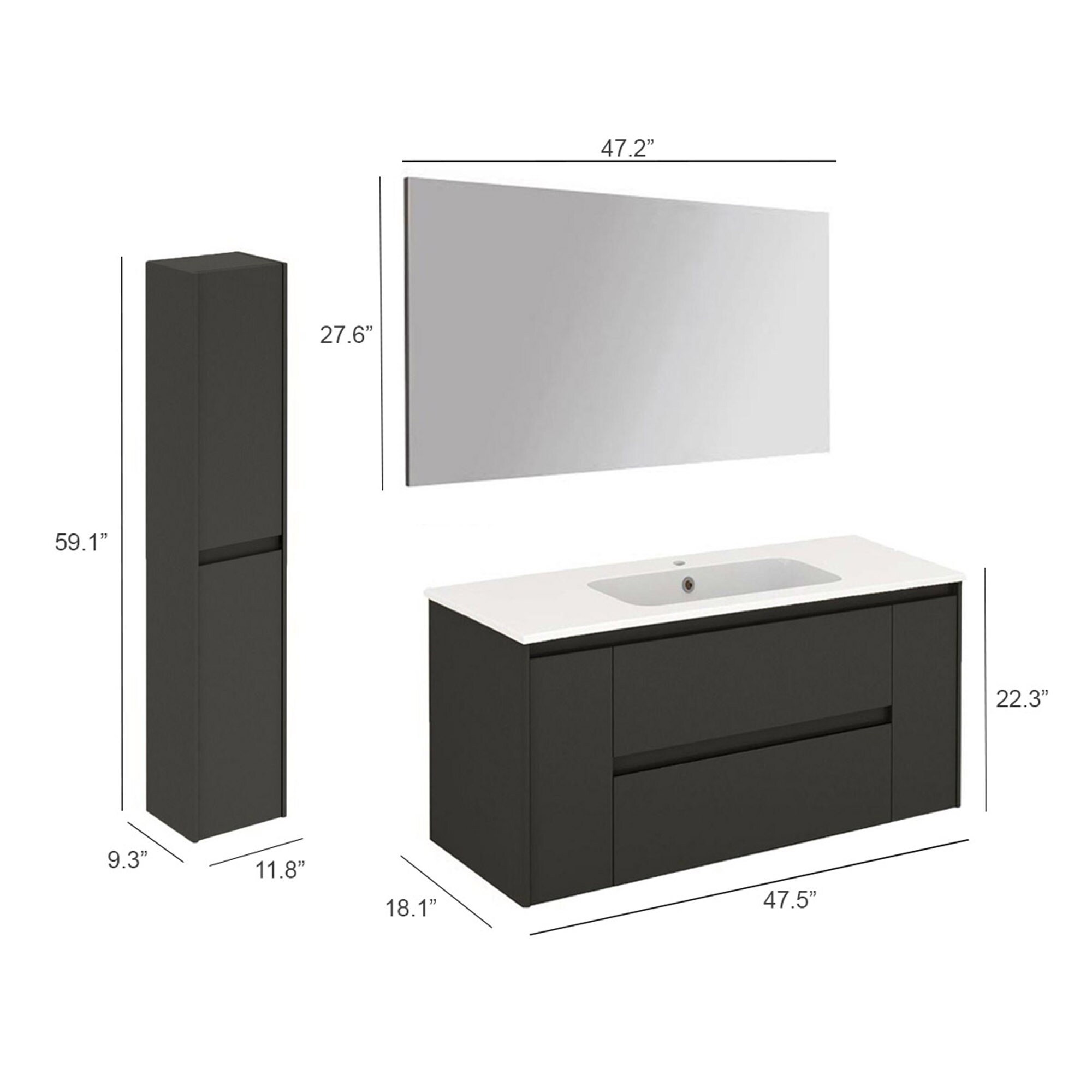 WS Bath Collections AMBRA 120 PACK 2 AN Bath-Vanity-Combo - View #3