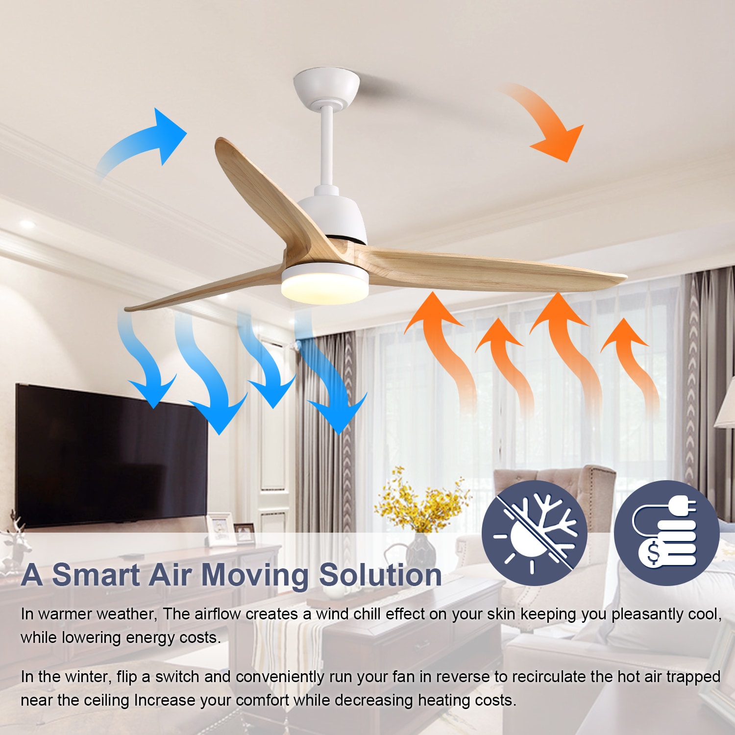 Flynama W934-56K001-WH Ceiling-Fans - View #4