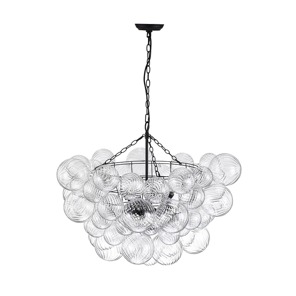 HUOKU PD1051921 Neuvy 8 -Light Matte Black Modern/contemporary For Use in Bedrooms, Dining Rooms, Foyers, Kitchens, Living Rooms Chandelier