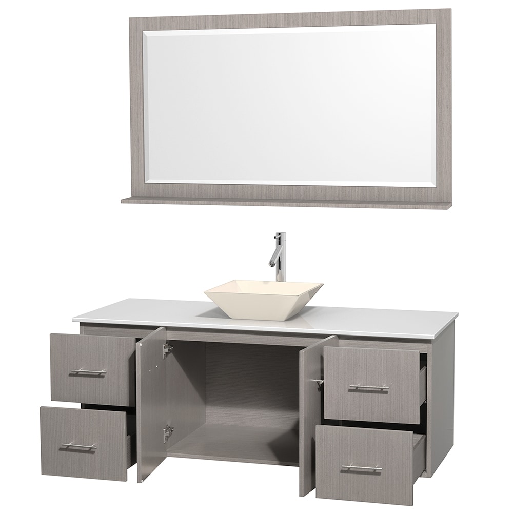 Wyndham Collection WCVW00960SGOWSD2BM58 Bath-Vanity-Combo - View #2