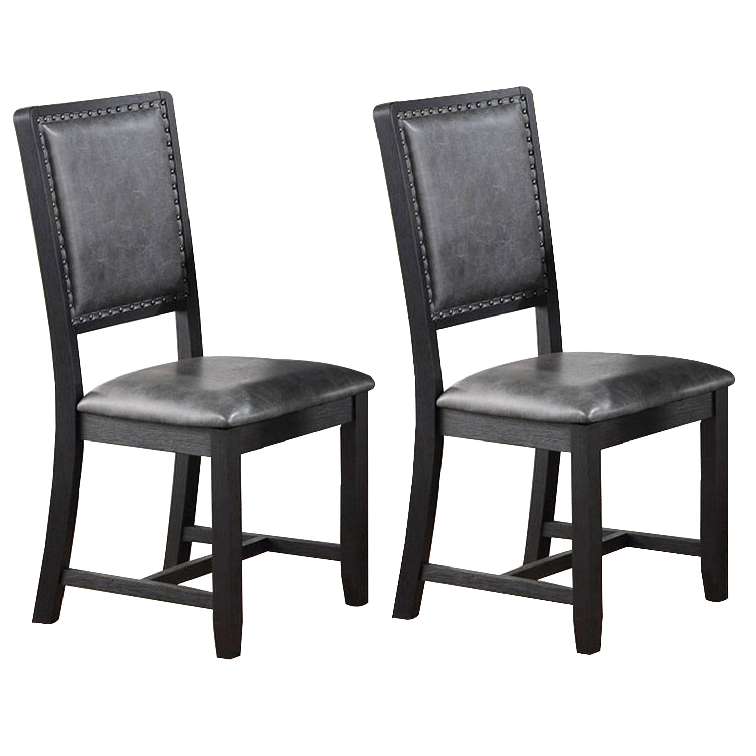 Benzara BM266499 Set of 2 Contemporary/Modern Upholstered Dining Side Chair (Wood Frame)