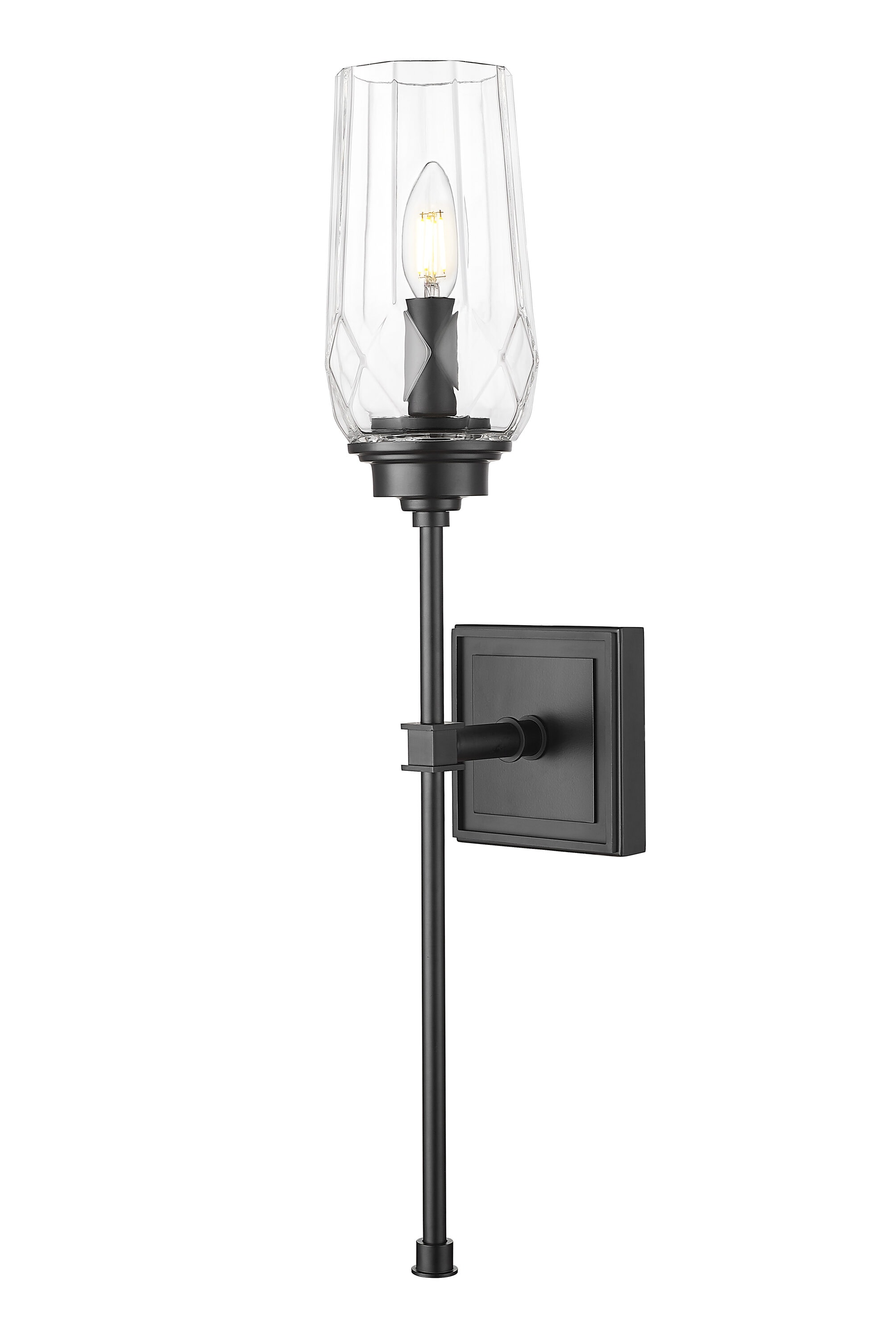 Z-Lite - Cosmo Matte Black 25.25 in 1 Light Wall Sconce