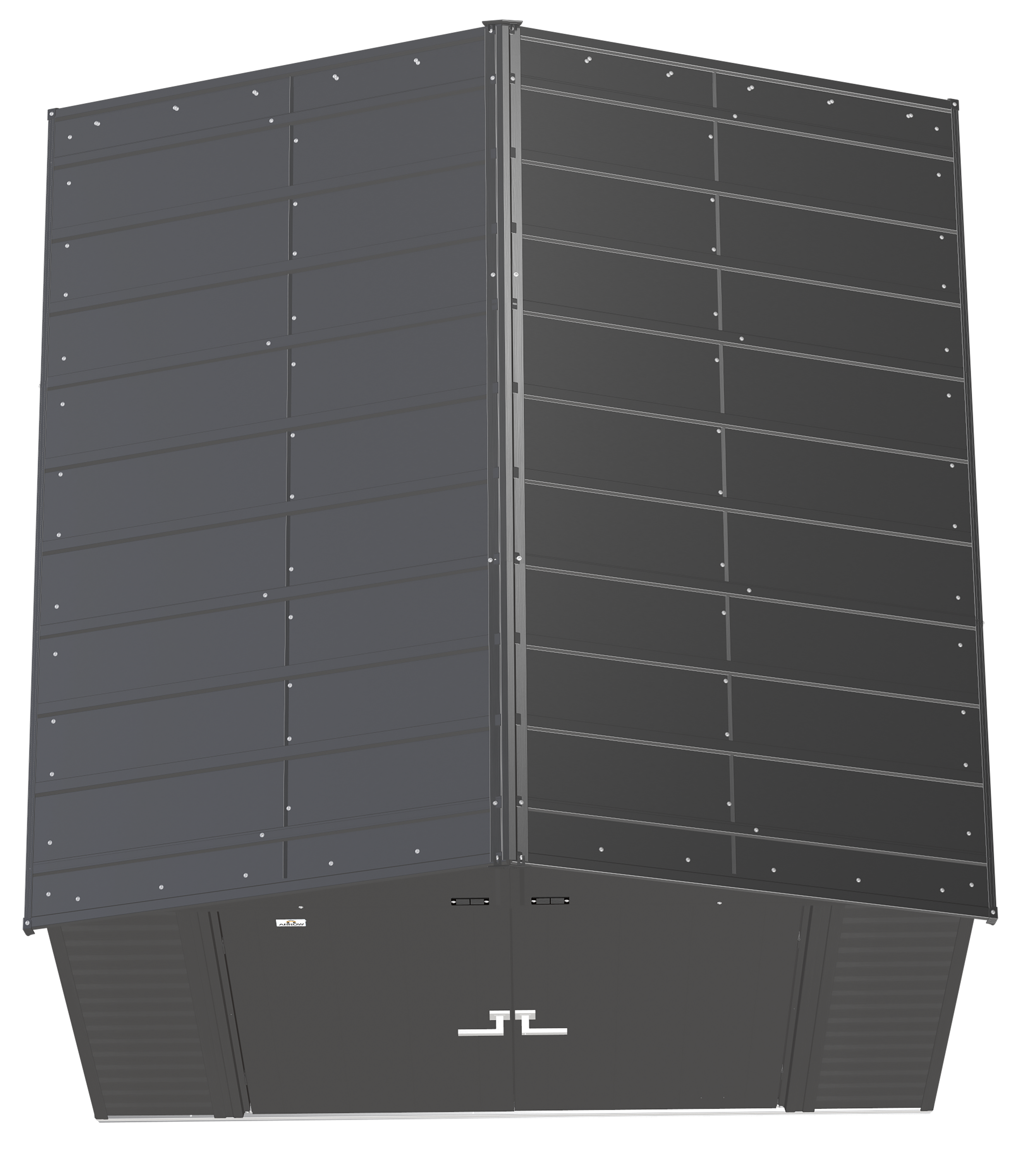 Arrow 8' x 8' Charcoal Steel Storage Shed Kit