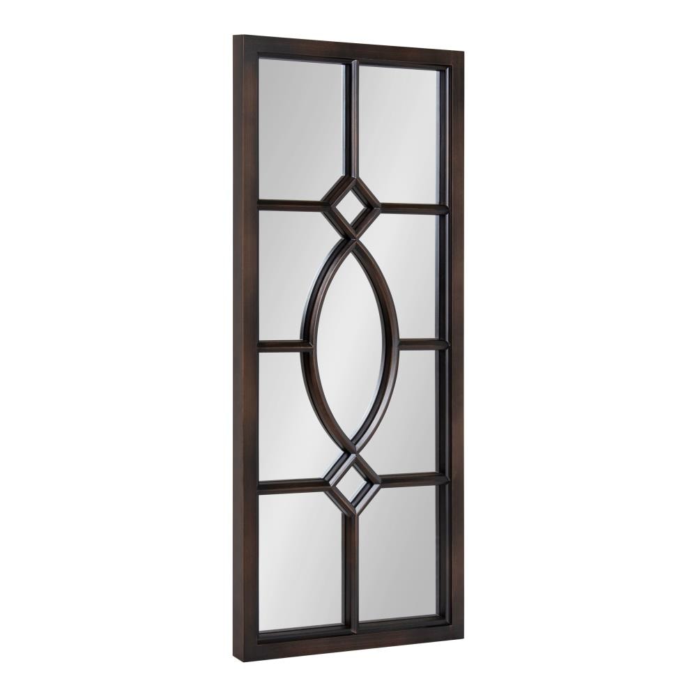 Kate and Laurel 217182 Cassat 13-Inches W x 30-Inches H Rectangle Bronze Framed Wall Mirror