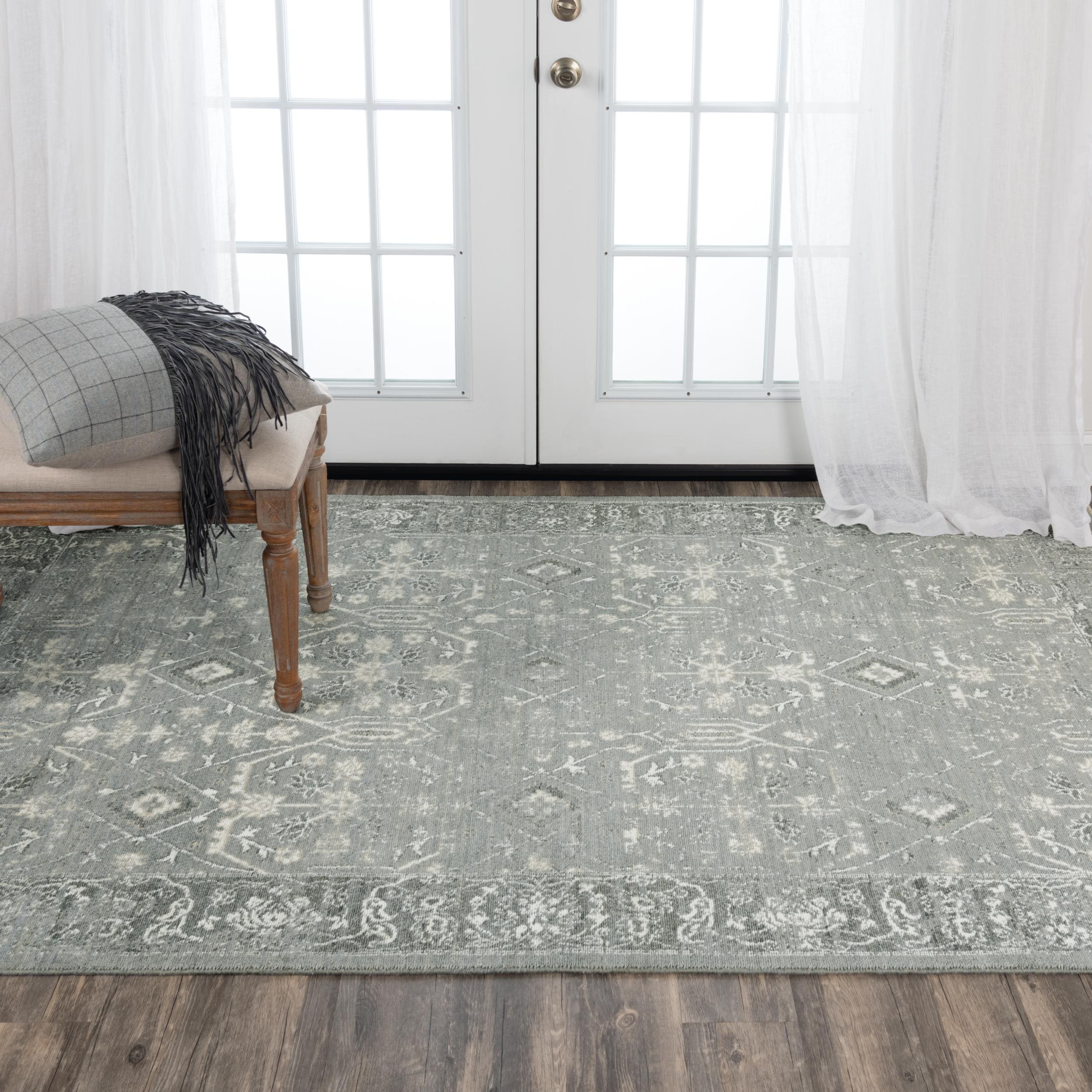 Alora Decor 00500511000330810 Aurora 8 X 10 (ft) Wool Gray Indoor Tribal Southwestern Area Rug