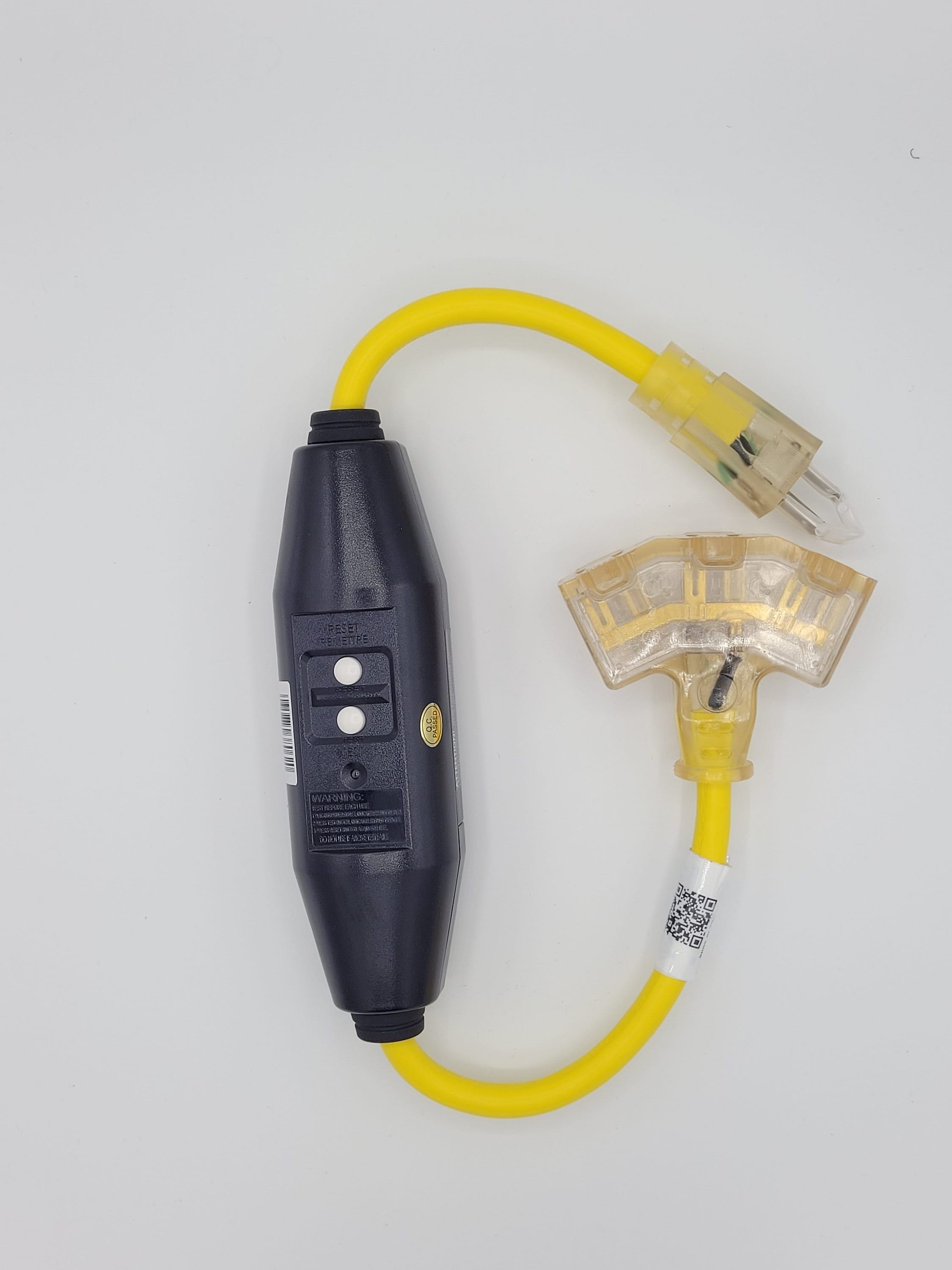 Tower Manufacturing 30438062 Utilitech 2-ft 12 / 3 3 Prong Yellow Indoor/Outdoor SJTW Heavy Duty General Extension Cord