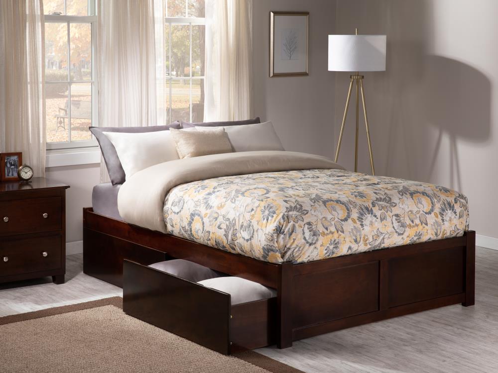 AFI Furnishings Concord Walnut Queen Wood Platform Bed with Storage in ...