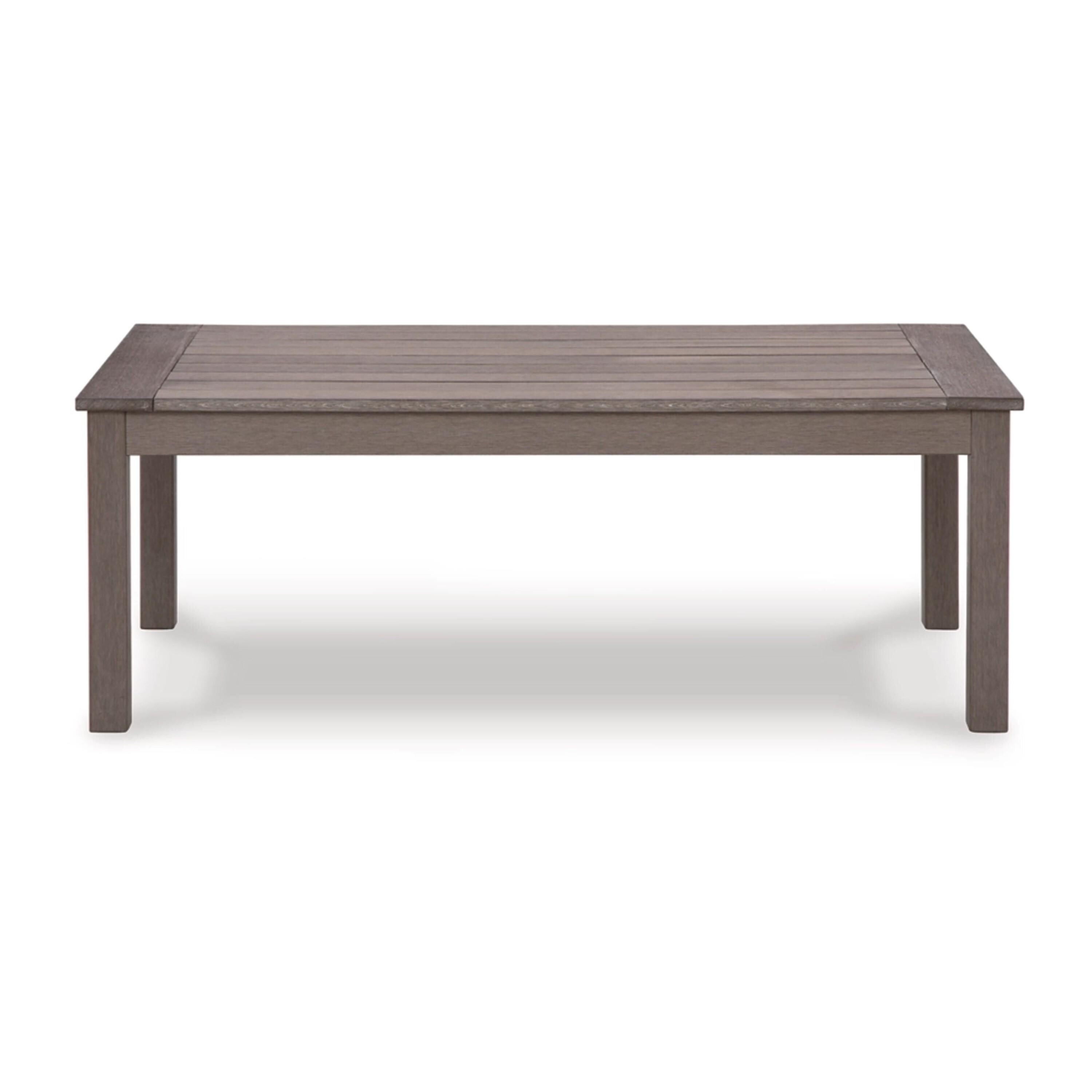 Weatherwood Rectangular Outdoor Coffee Table in Dark Brown