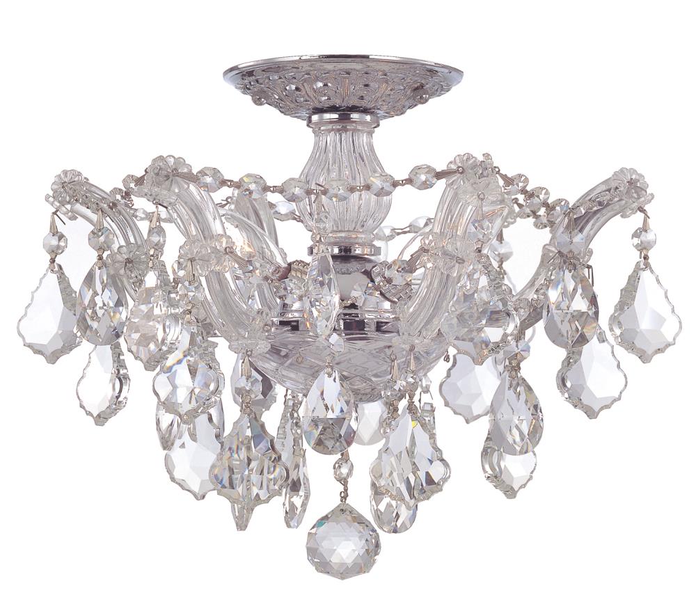 Crystorama Maria Theresa 3-Light 13.5-in Polished Chrome Incandescent ...