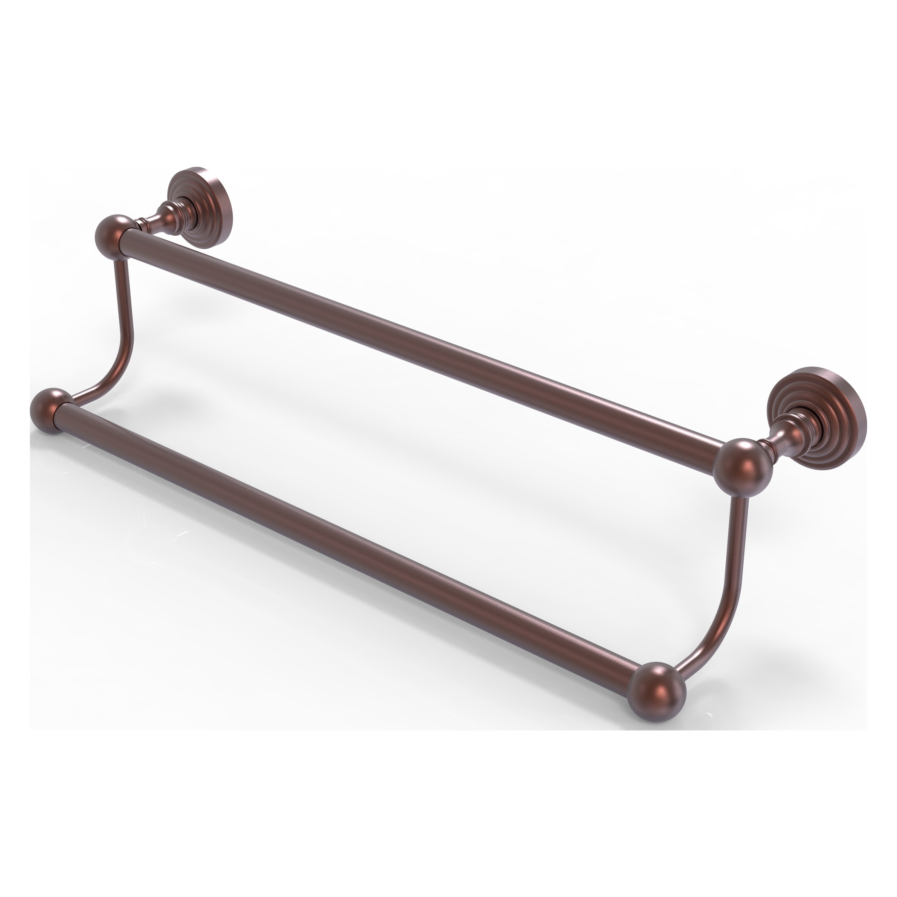 Allied Brass WP-72/24-CA Waverly Place 24-in double Antique Copper Wall mount Double Towel Bar
