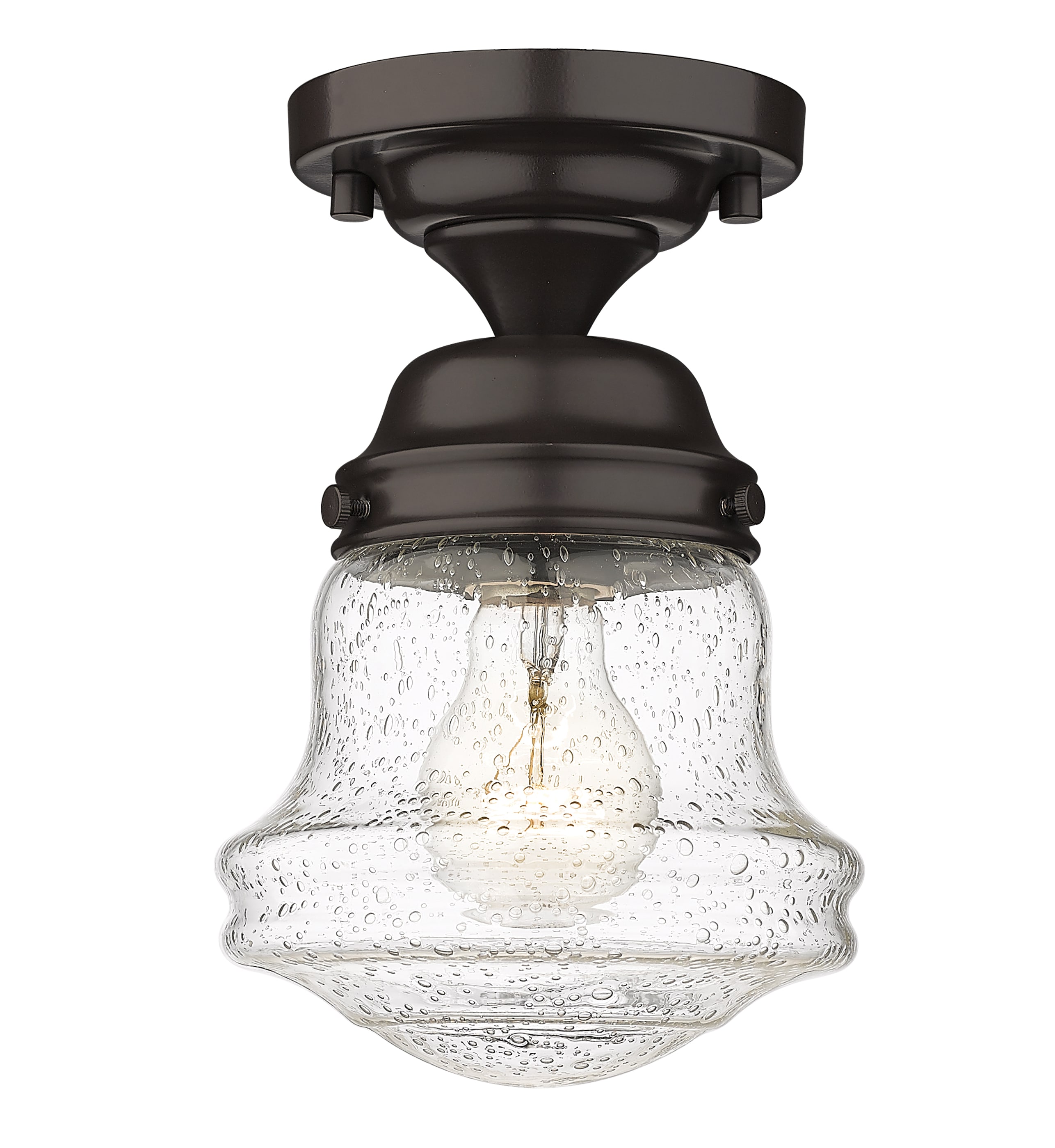 Z-Lite 736F1-BRZ Vaughn 1 -Light 6-in Polished Bronze Flush Mount Light