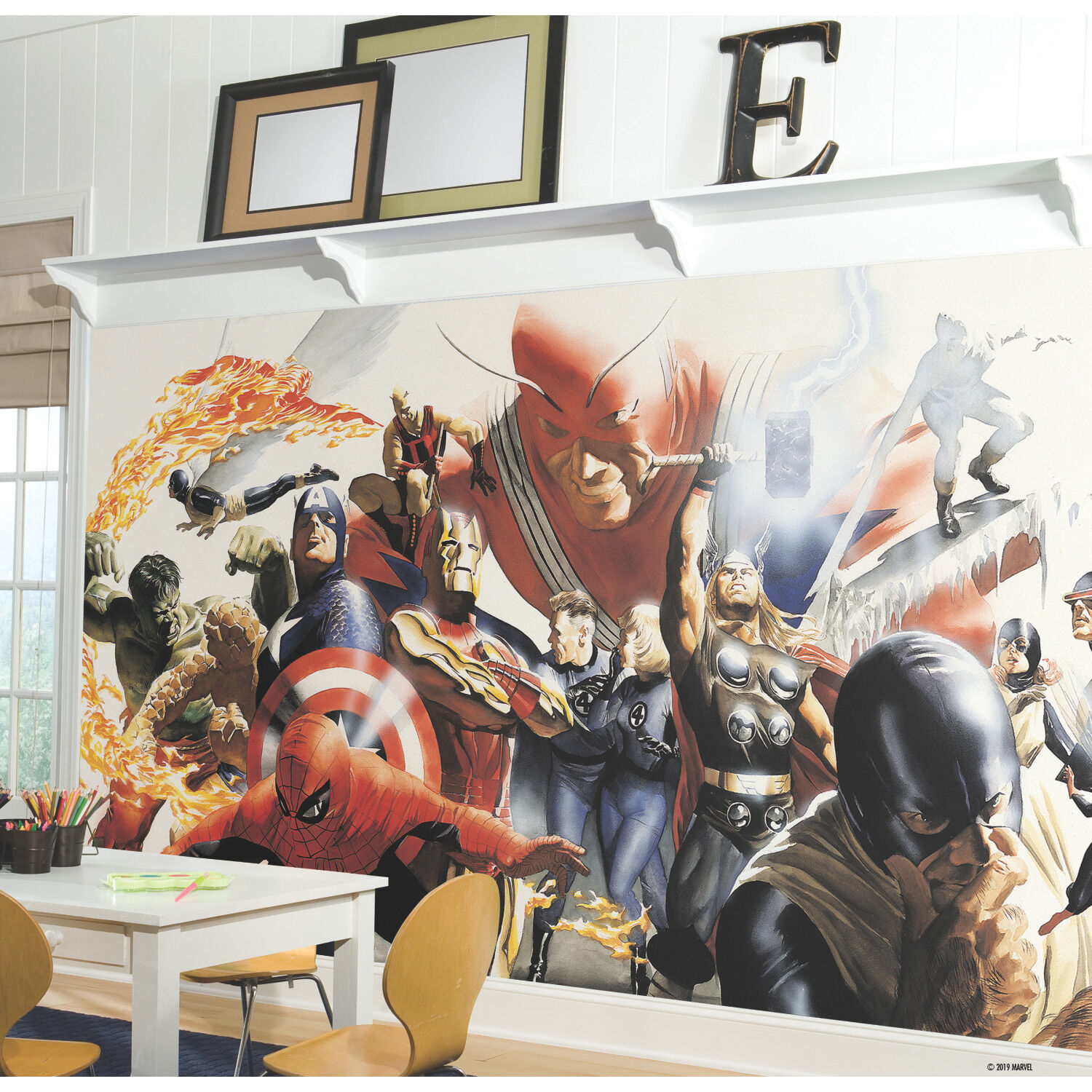 RoomMates Marvel Alex Ross Peel and Stick Mural in the Wall Murals ...