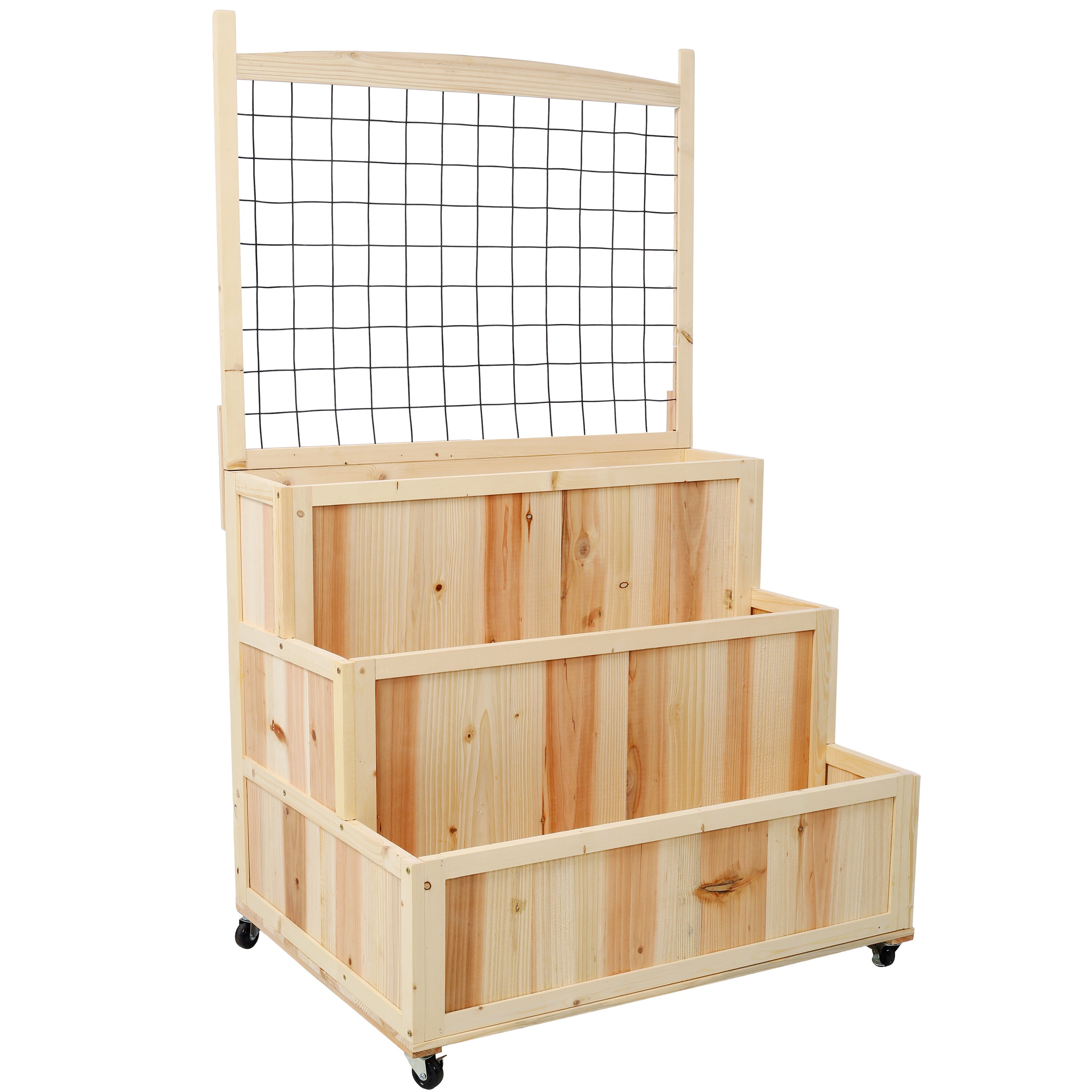 Zeus & Ruta BL04RGB-02 9.52-cu ft 24.2-in W x 31.5-in L x 53-in H Natural Wood Raised Garden Bed